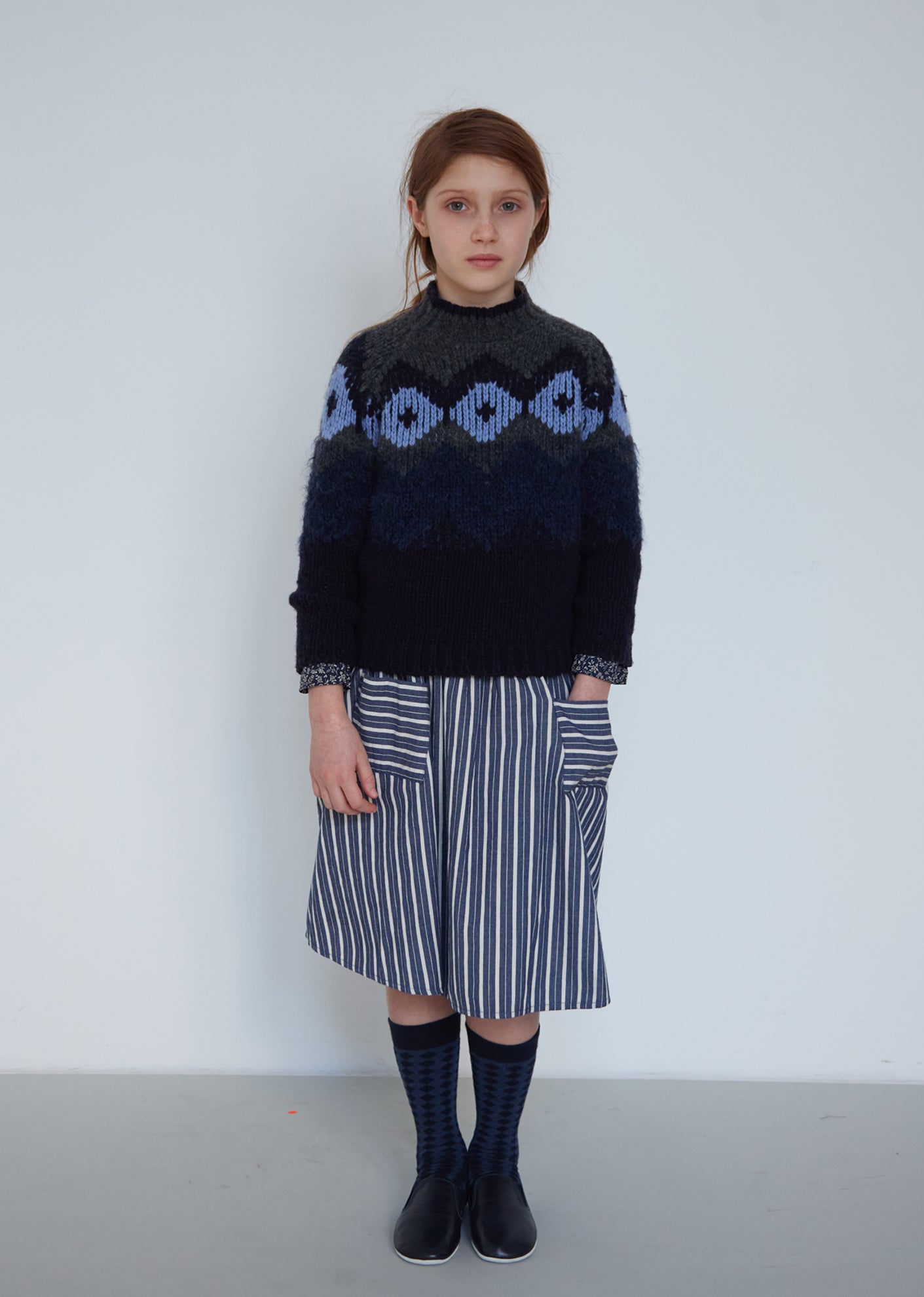 LUNA KIDS JUMPER - NAVY/DARKGREYMEL/MIDNIGHT/CORN 1