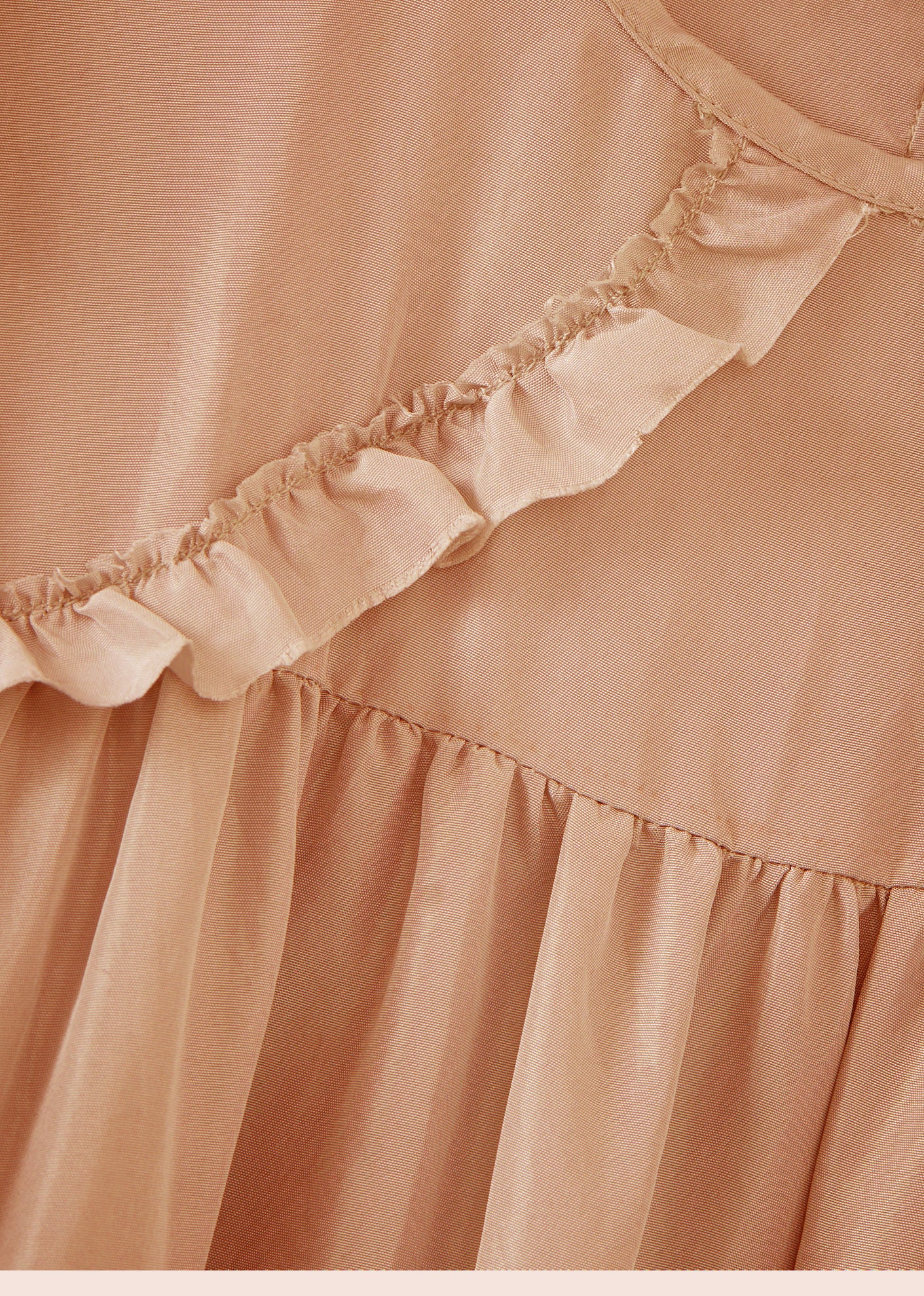 MARTA GIRL'S SILK DRESS - PEACH