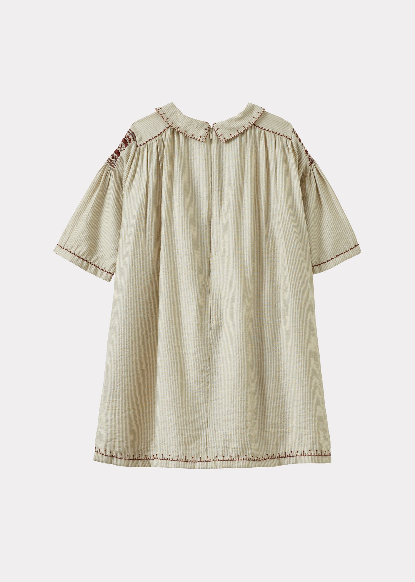 MATILDE GIRL'S DRESS - TAUPE STRIPE