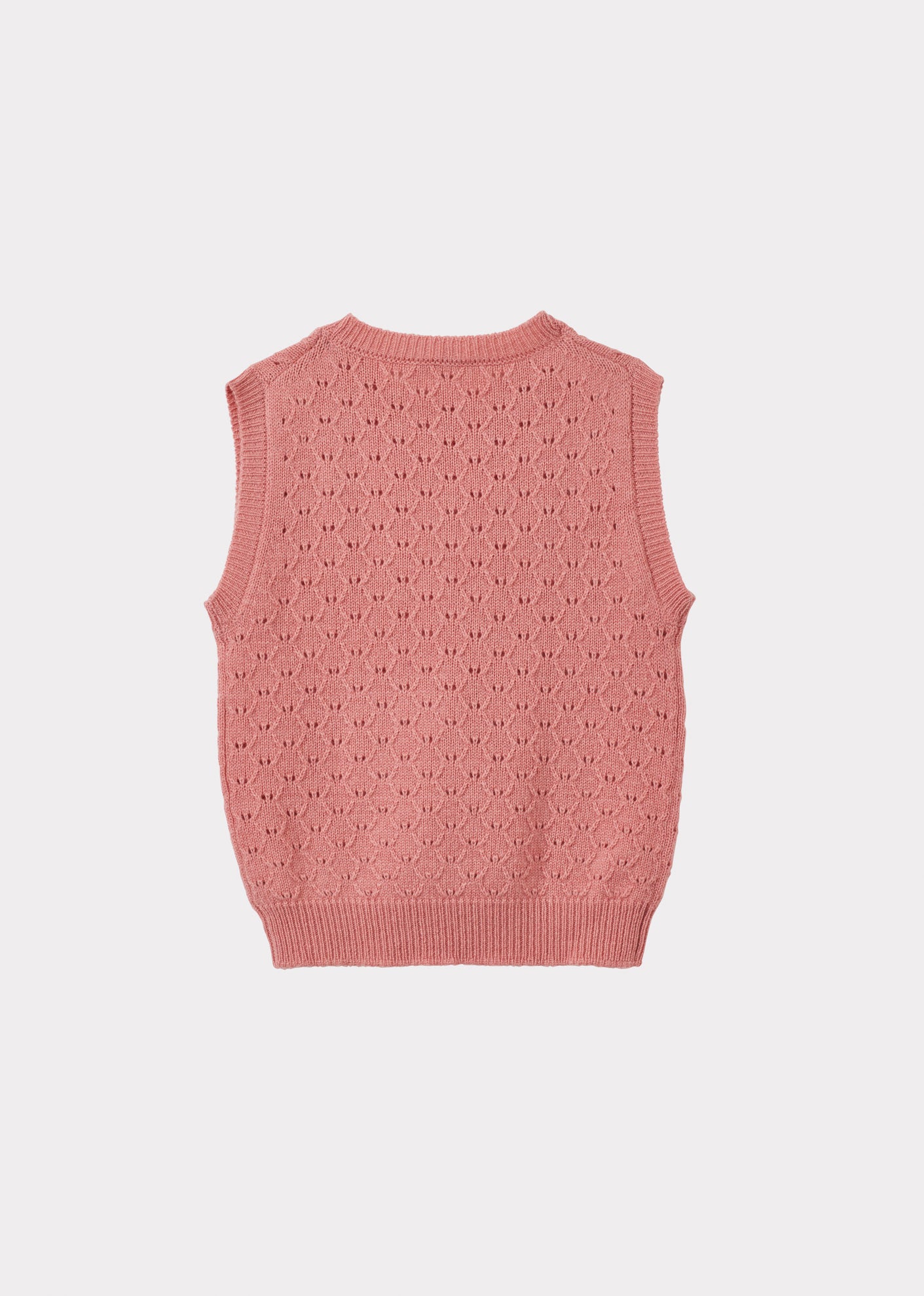 MOCHO CHILDREN'S CASHMERE VEST - PINK