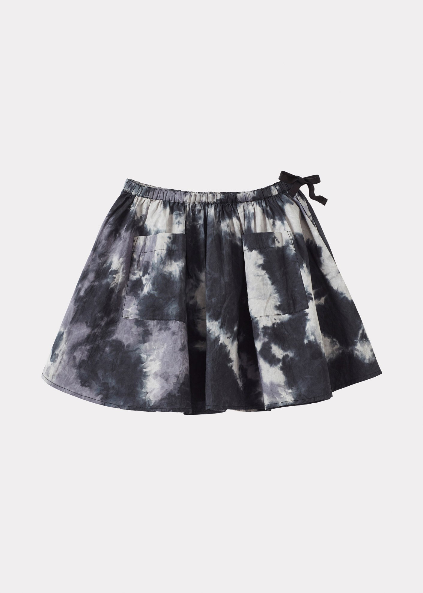 MYLA GIRL'S SKIRT - CHARCOAL TIE-DYE