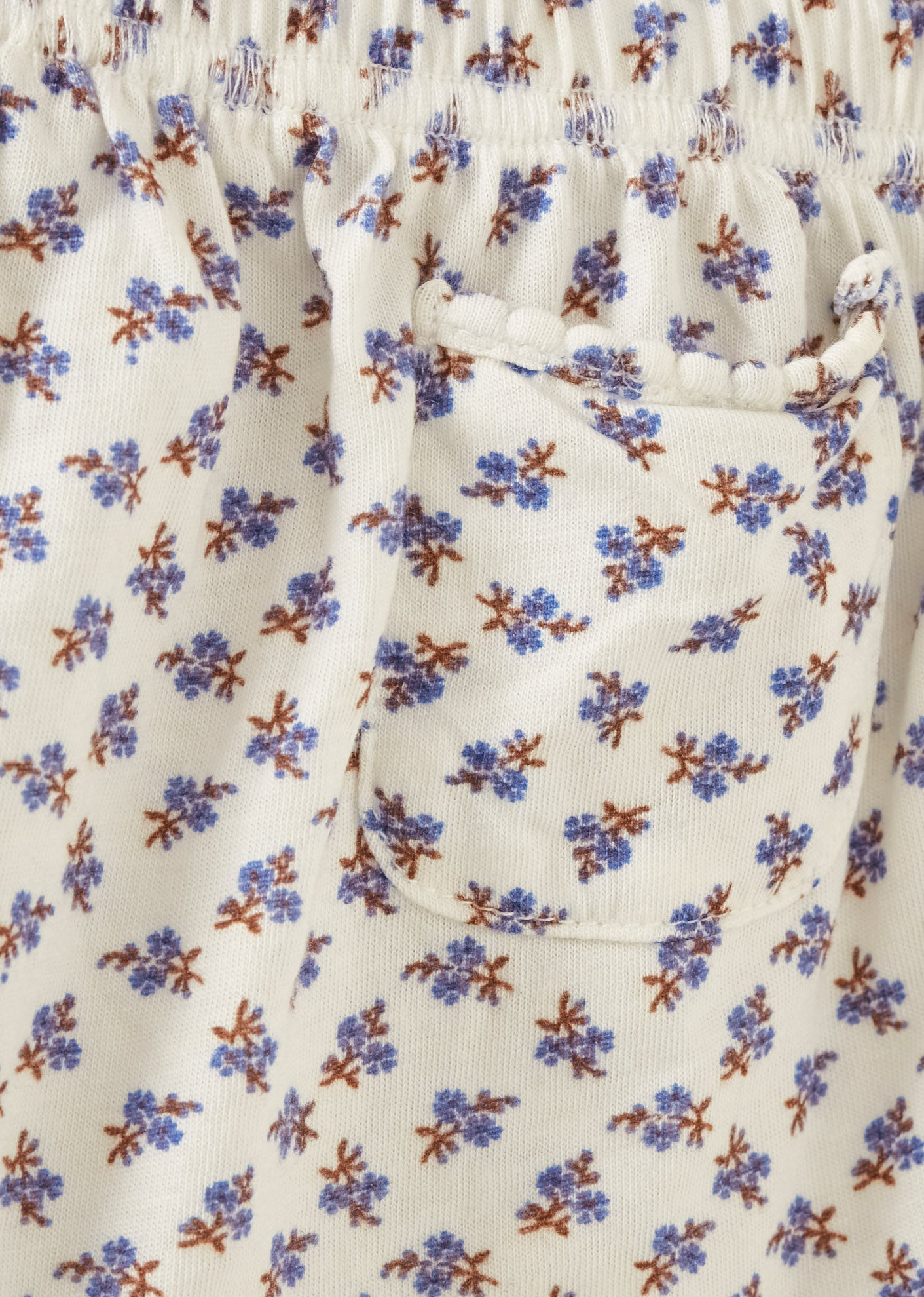 NASTURTIUM BABY SHORTS - ECRU DITSY PRINT
