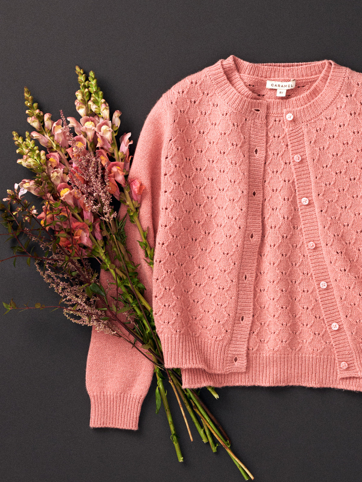 MOCHO CHILDREN'S CASHMERE VEST - PINK