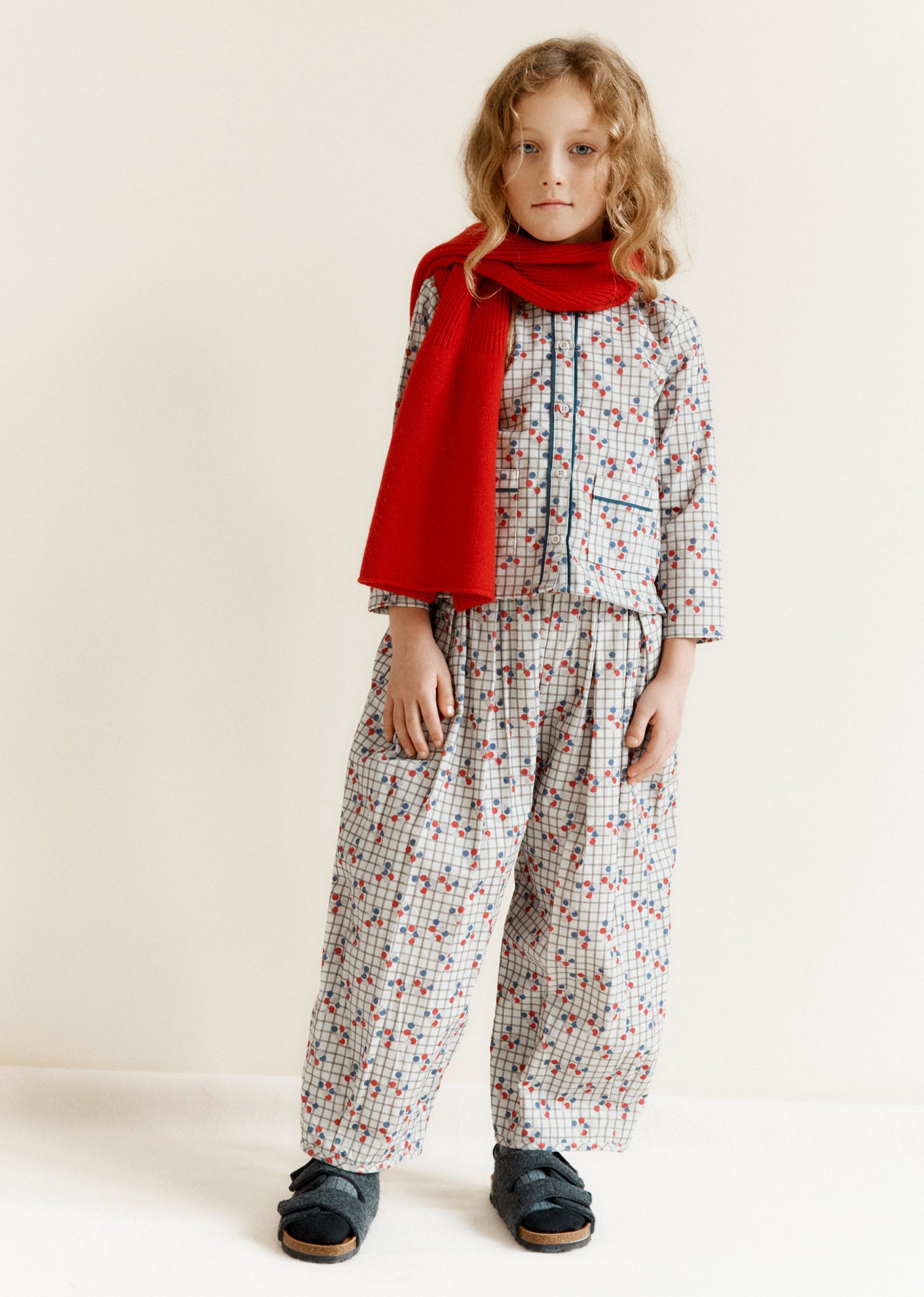 DRAGONFLY CHILDREN'S COTTON SHIRT - DOTTY CHECK