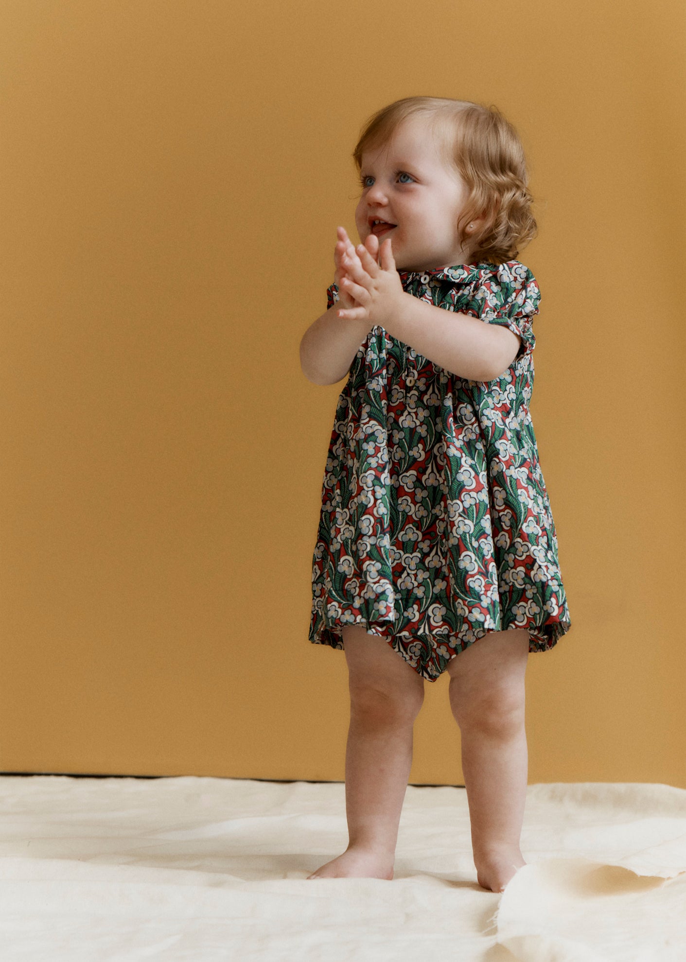 NINA BABY GIRL'S DRESS AND BLOOMERS SET - LIBERTY LAITH PRINT