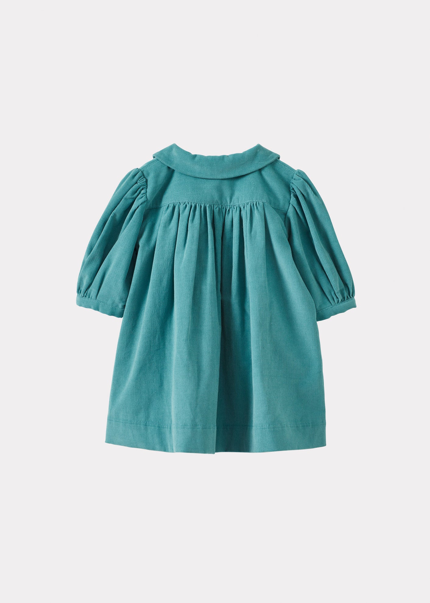 NINA BABY COTTON CORDUROY DRESS - TURQUOISE