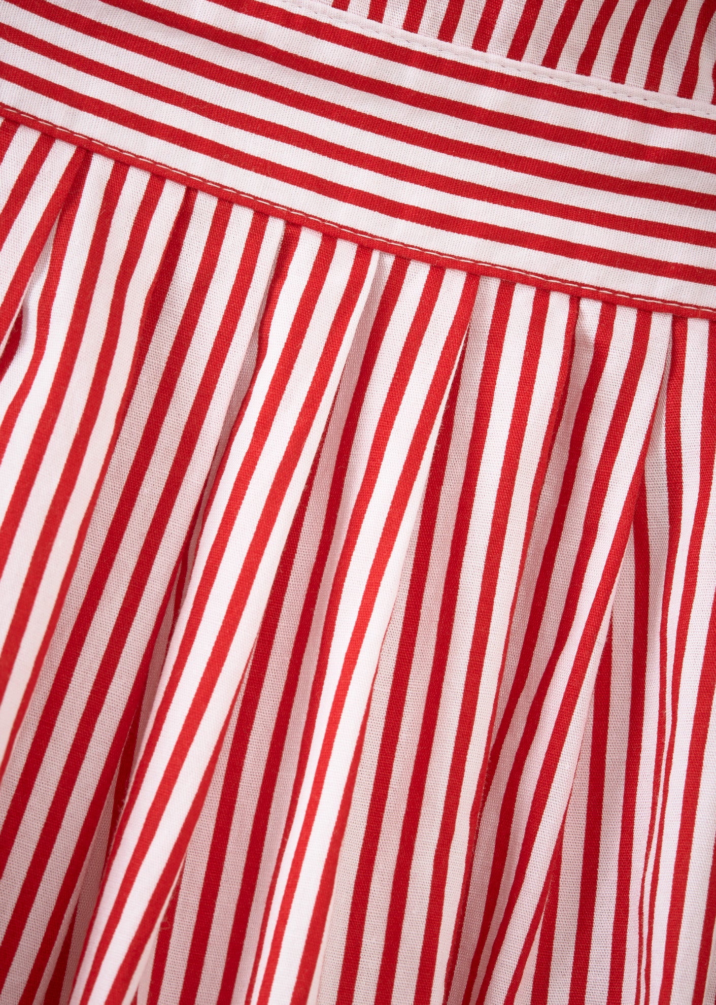 PEPPERMINT GIRL'S COTTON DRESS - RED STRIPE
