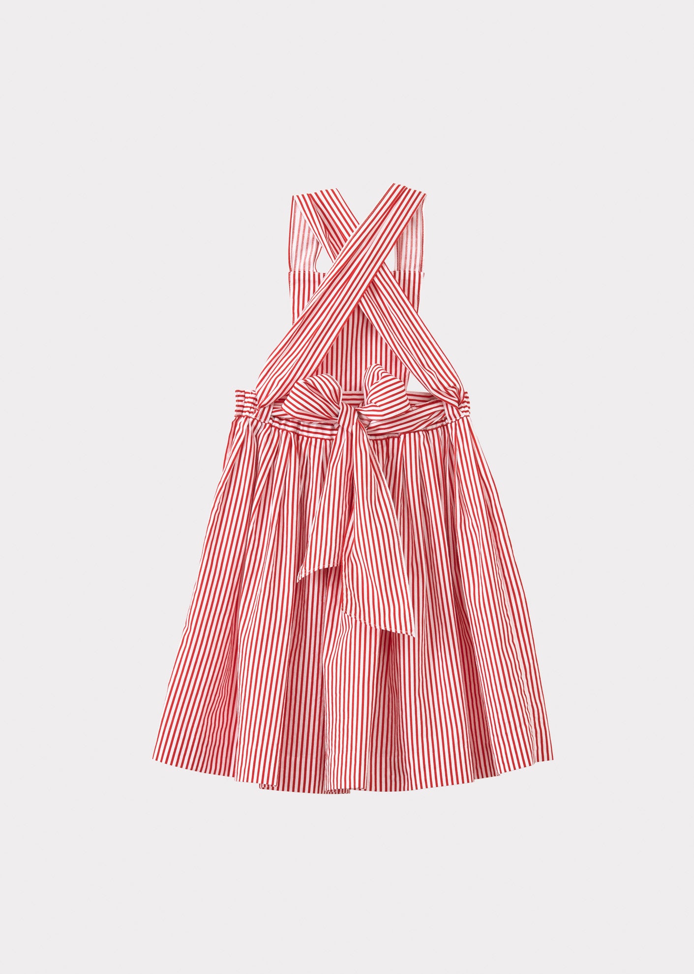 PEPPERMINT GIRL'S COTTON DRESS - RED STRIPE