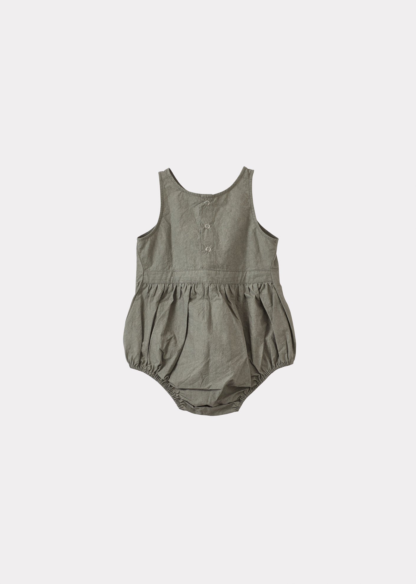 PILEA BABY ROMPER - GREY / GREEN