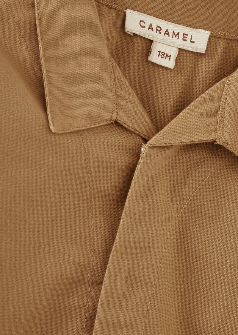 PIPER BABY COTTON SHIRT - LIGHT CAMEL