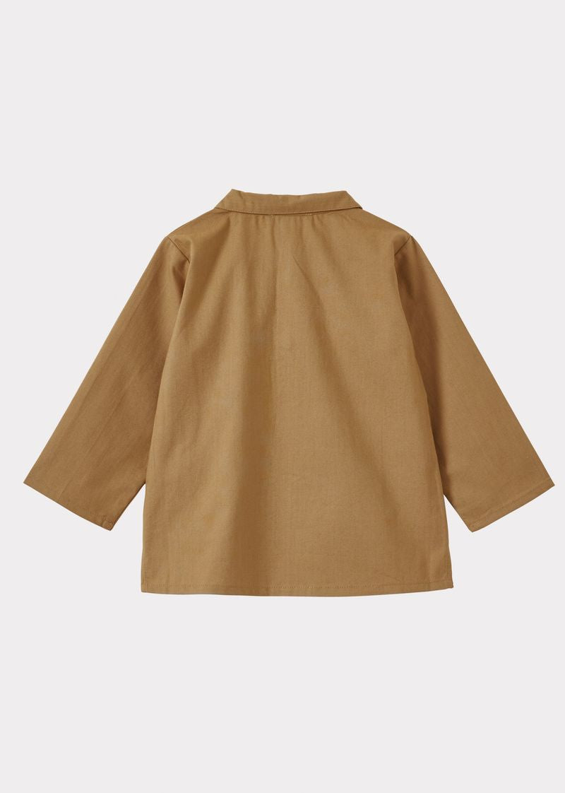 PIPER BABY COTTON SHIRT - LIGHT CAMEL