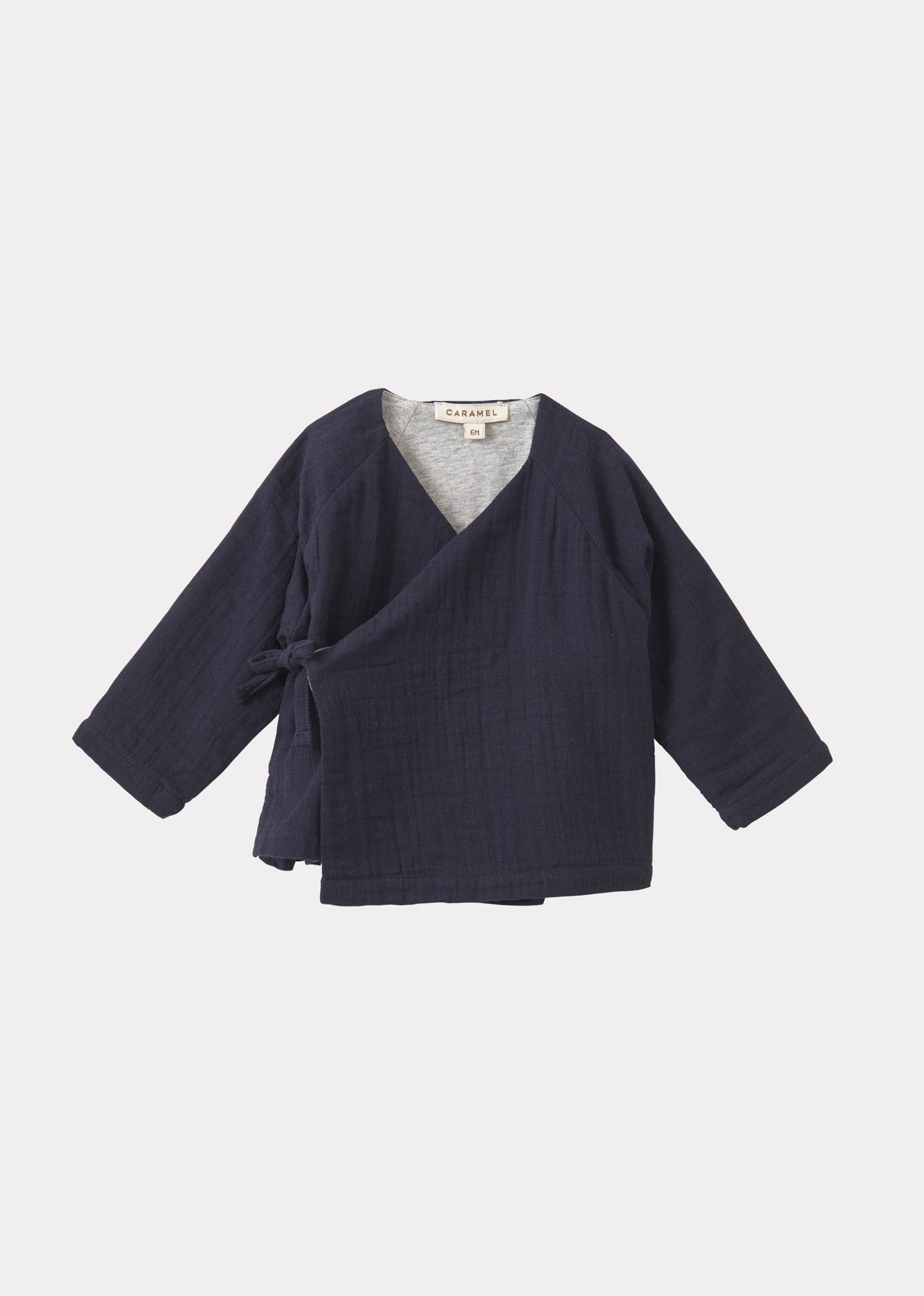 POCHARD BABY WRAP CARDIGAN - NAVY