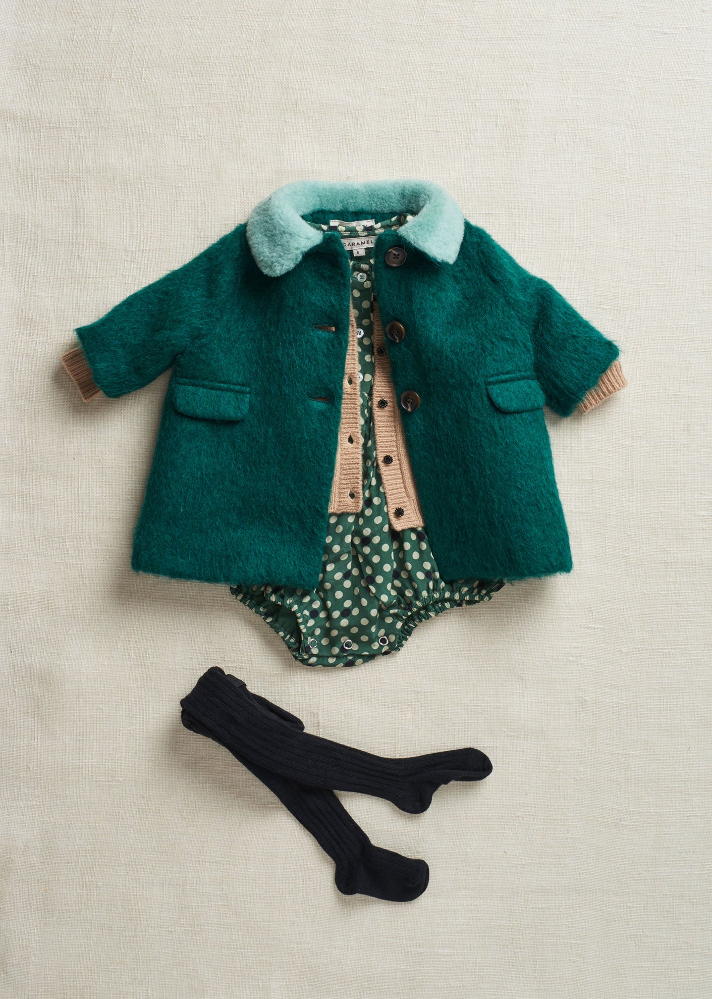 FLAMINGO BABY COAT - EMERALD GREEN