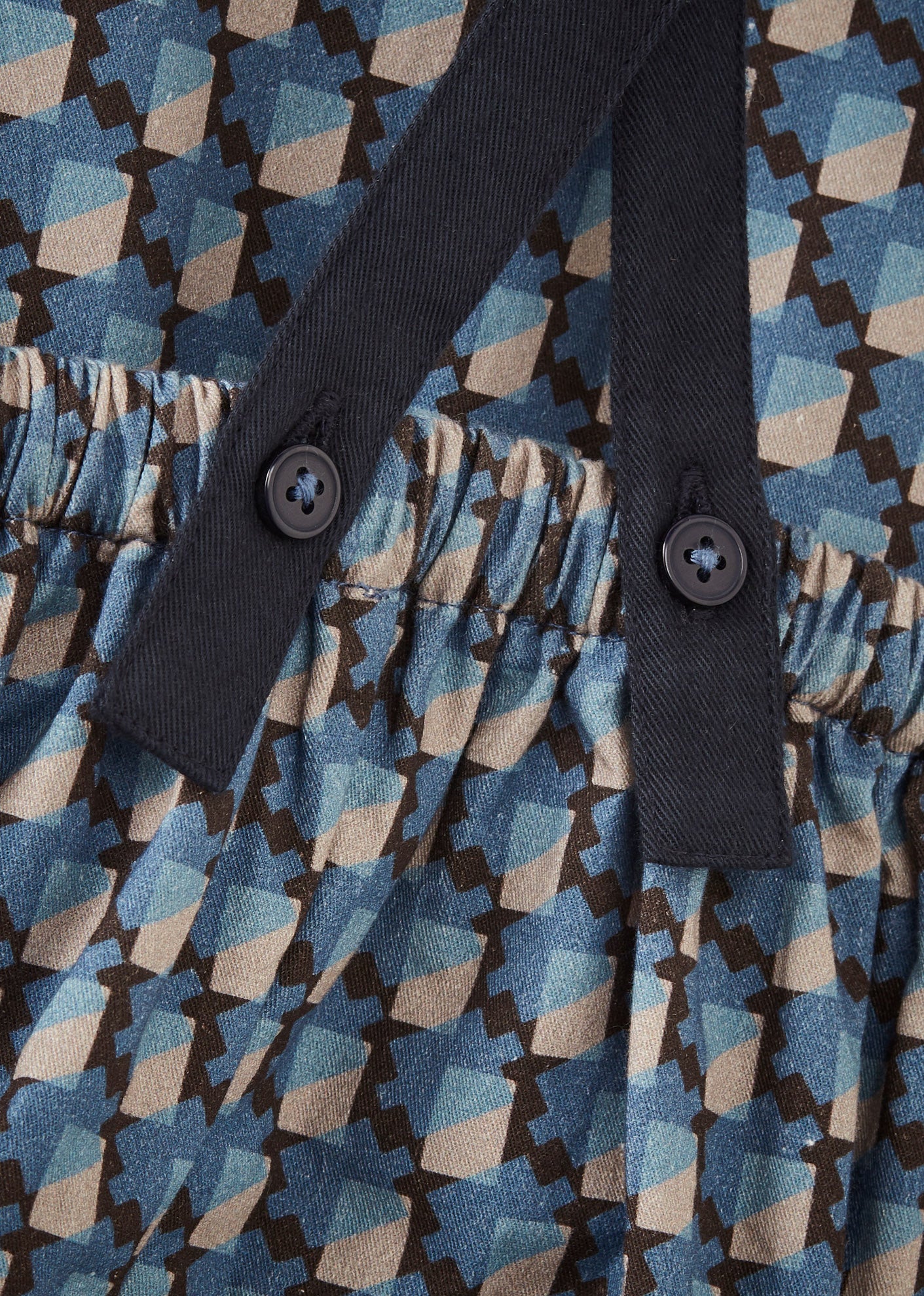RILEY BABY COTTON ROMPER - GEO PRINT