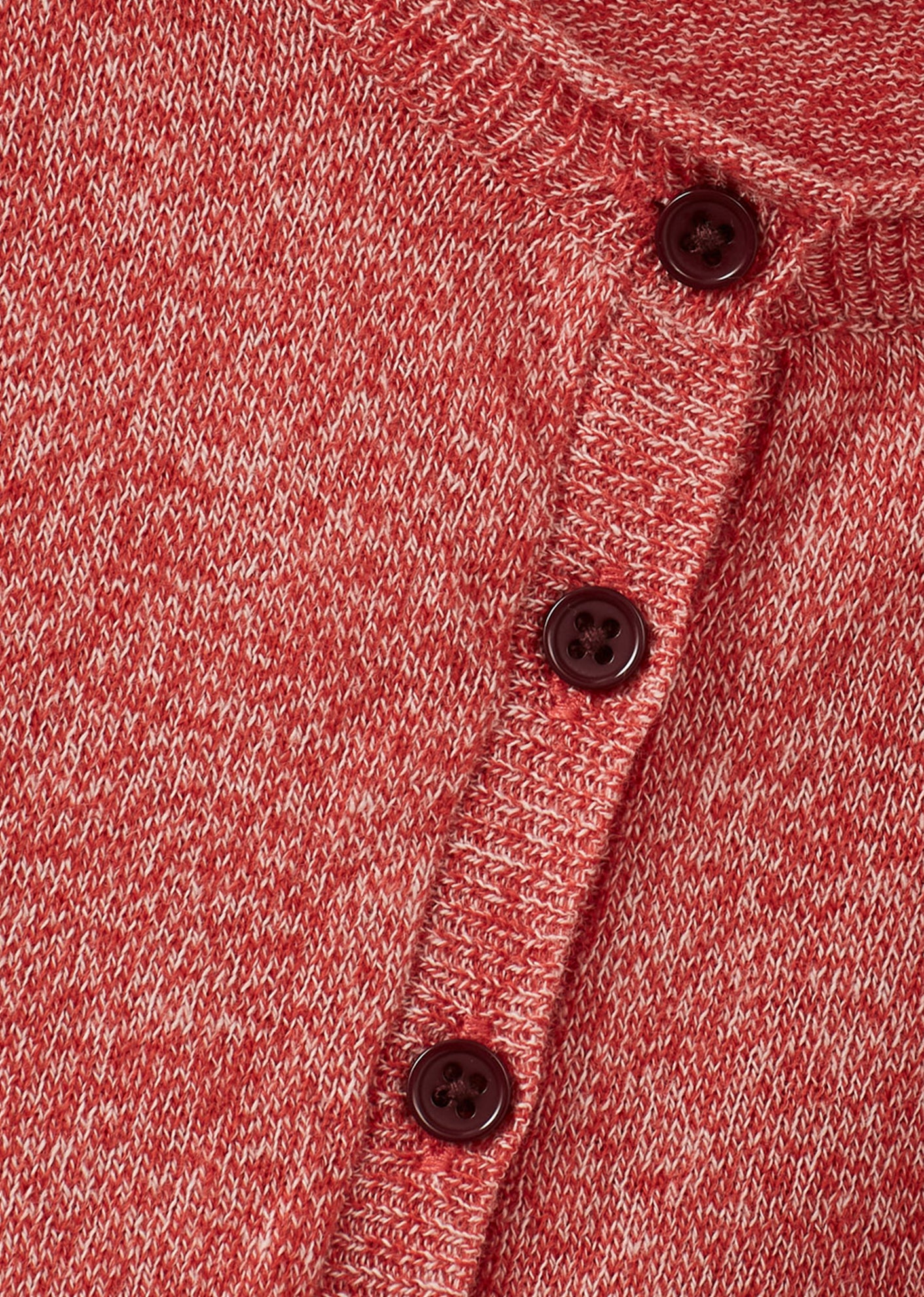 ROMILLY BABY COTTON CARDIGAN - TOMATO MELANGE