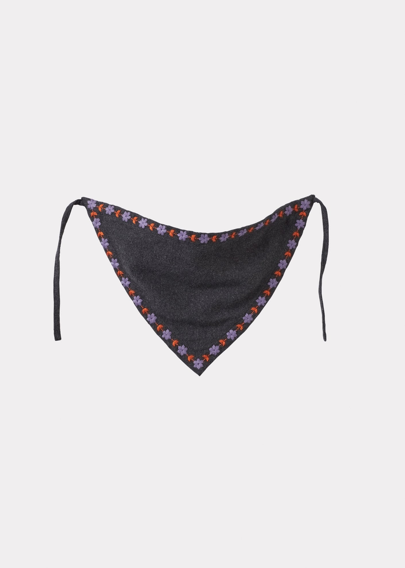 ROSAMUND GIRL'S COTTON HEADSCARF - DARK GREY