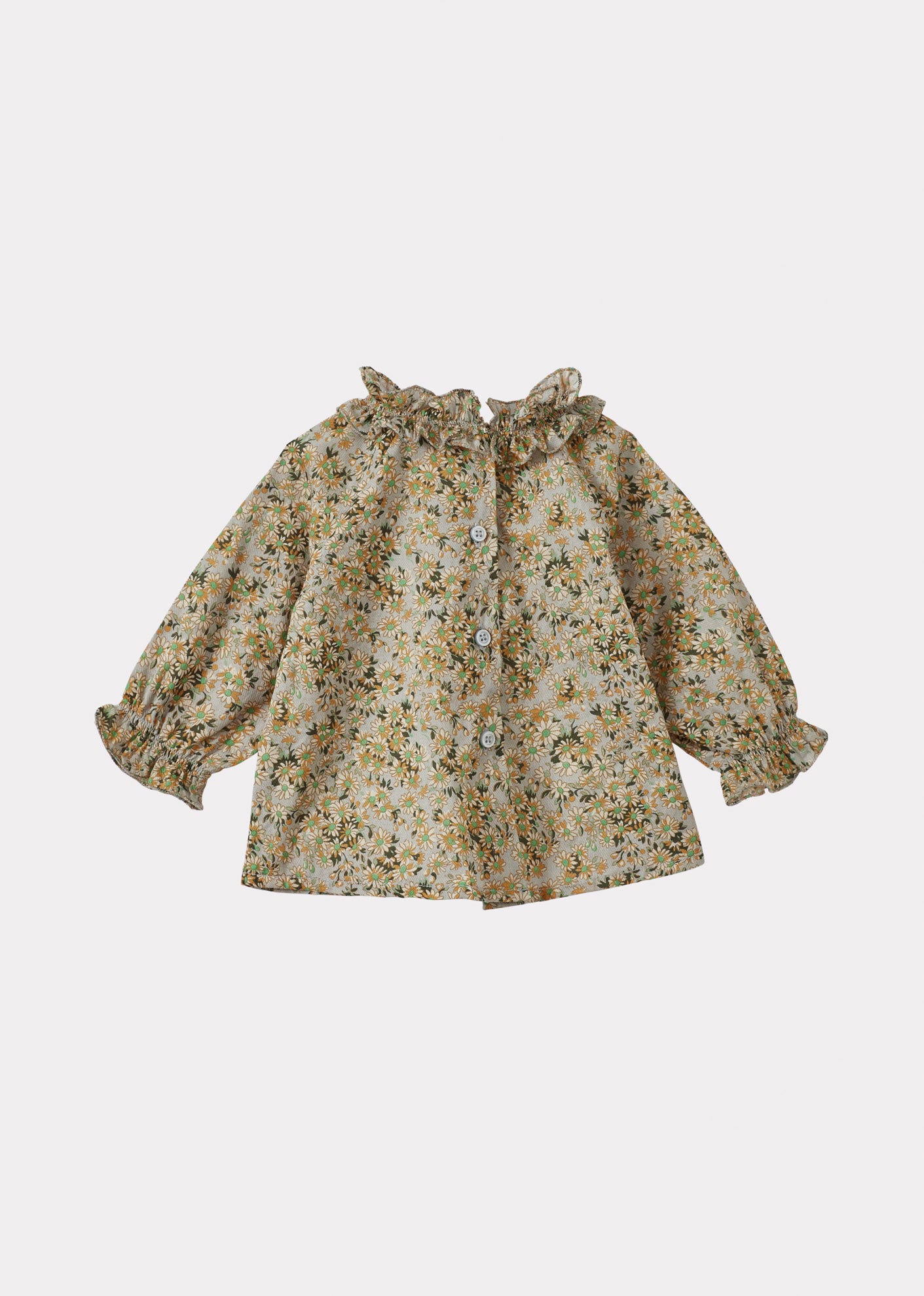SANA BABY GIRL'S COTTON BLOUSE - DAISY PRINT