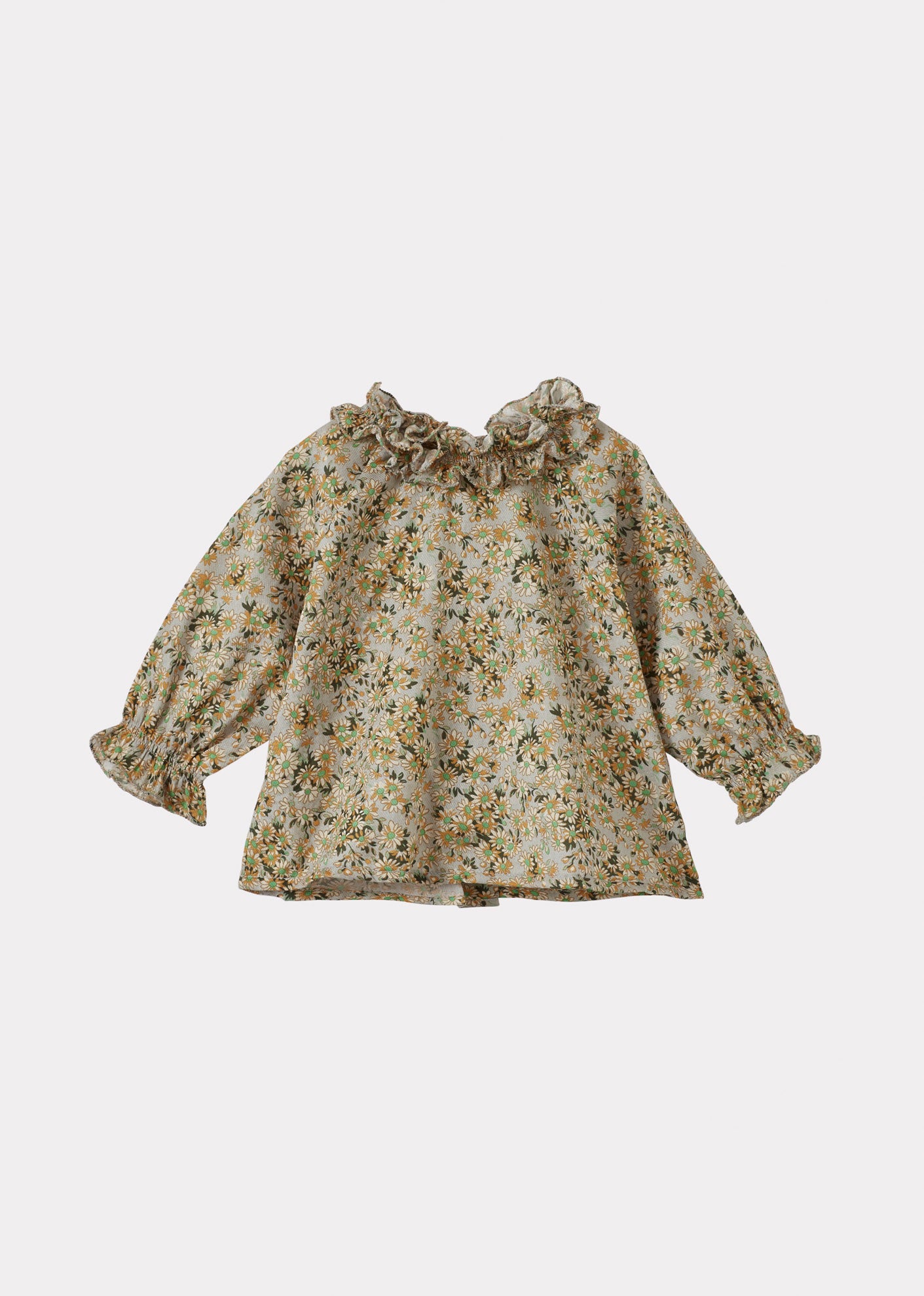 SANA BABY GIRL'S COTTON BLOUSE - DAISY PRINT