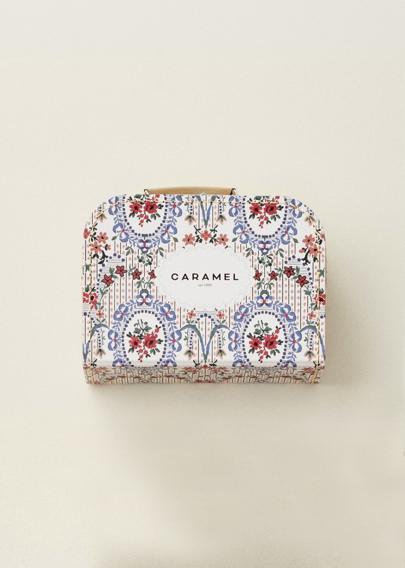 SMALL SUITCASE - FLORAL LACE ECRU PRINT