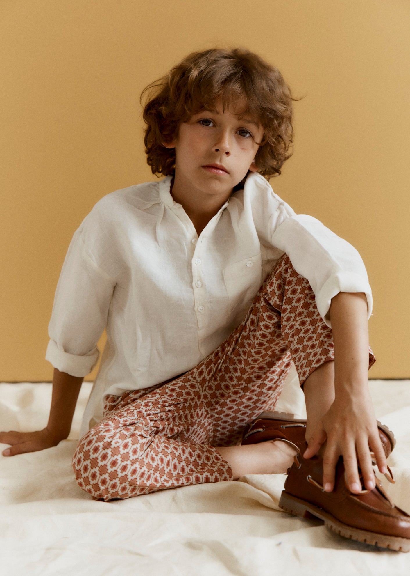 LEDA CHILDREN'S TROUSERS - KALEIDOSCOPE PRINT