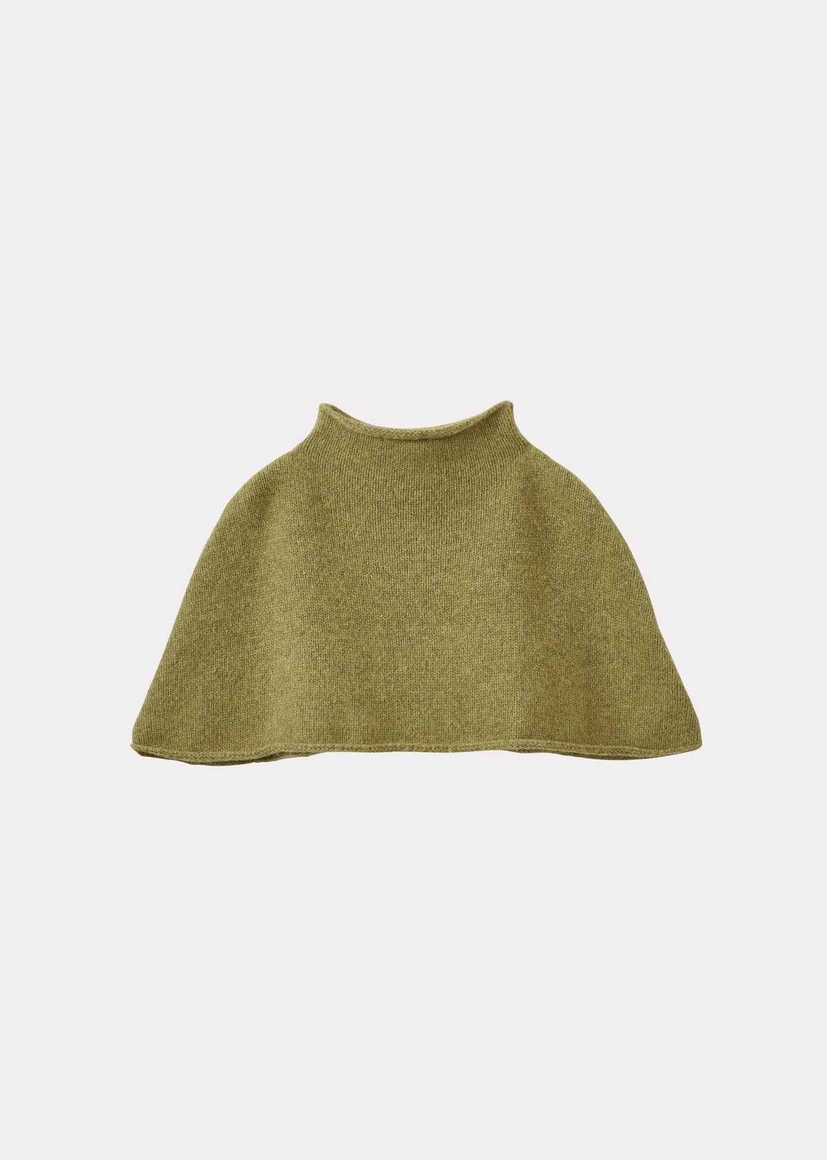 SYLVIE BABY WOOL CAPE - OLIVE