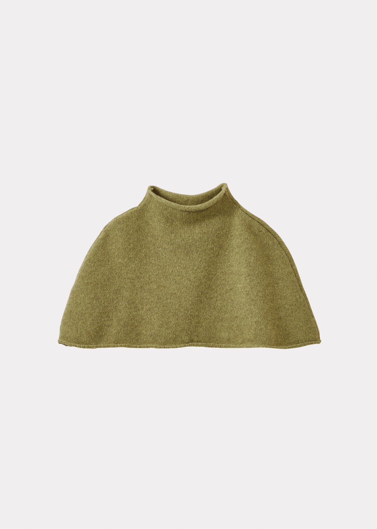 SYLVIE CHILDREN'S WOOL CAPE - OLIVE