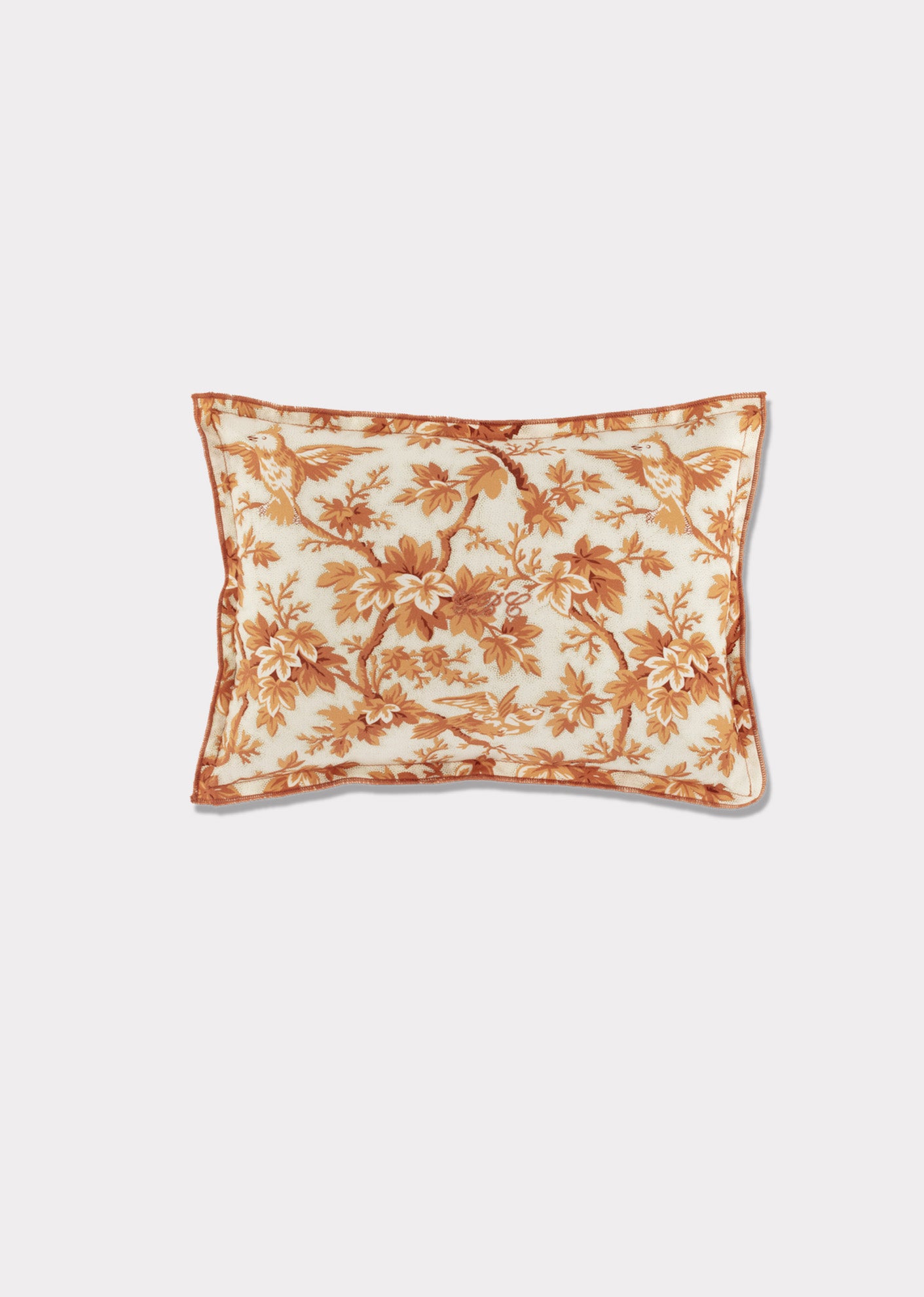 WOVEN SCATTER CUSHION - ORANGE TREE TOP PRINT