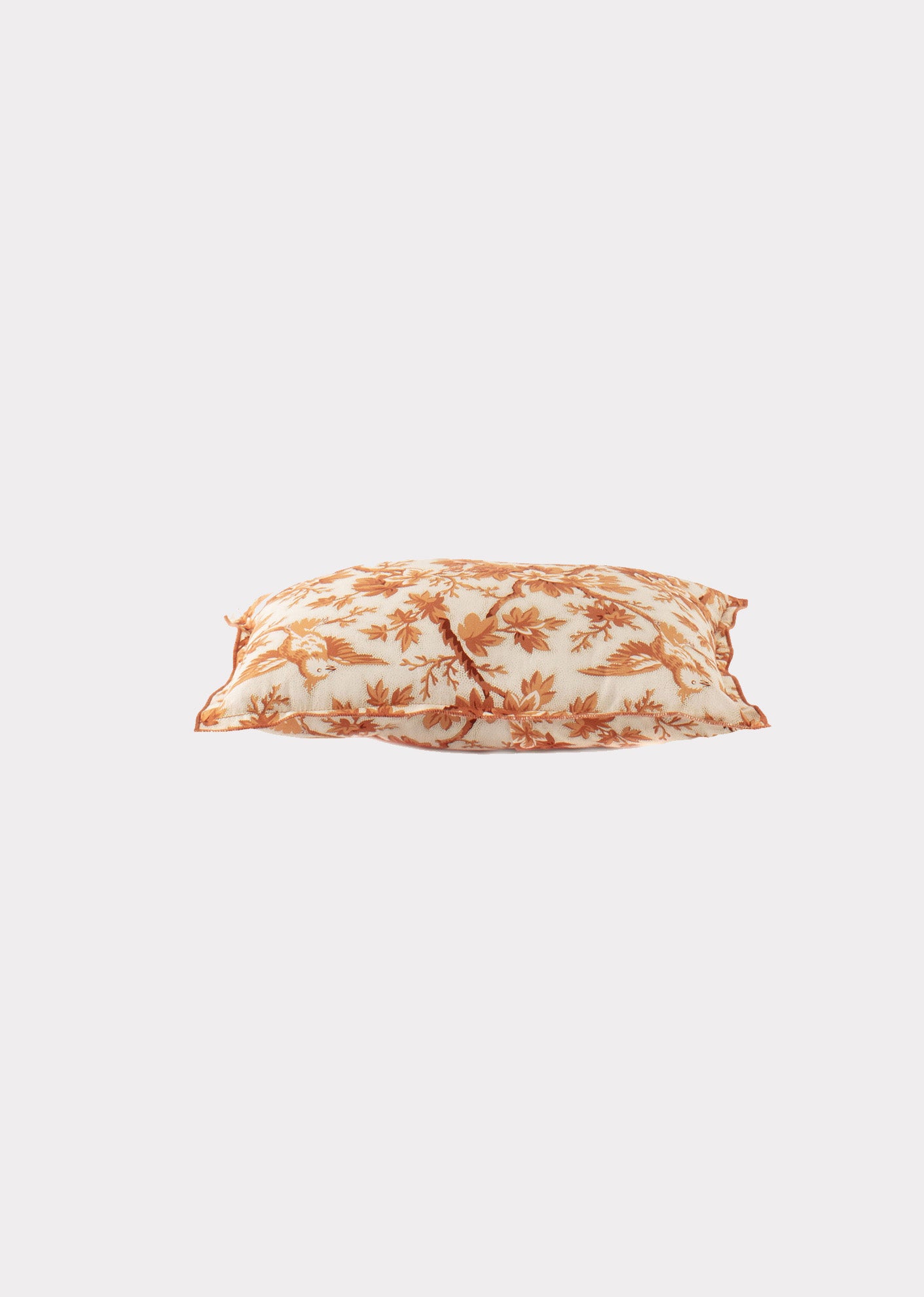 WOVEN SCATTER CUSHION - ORANGE TREE TOP PRINT