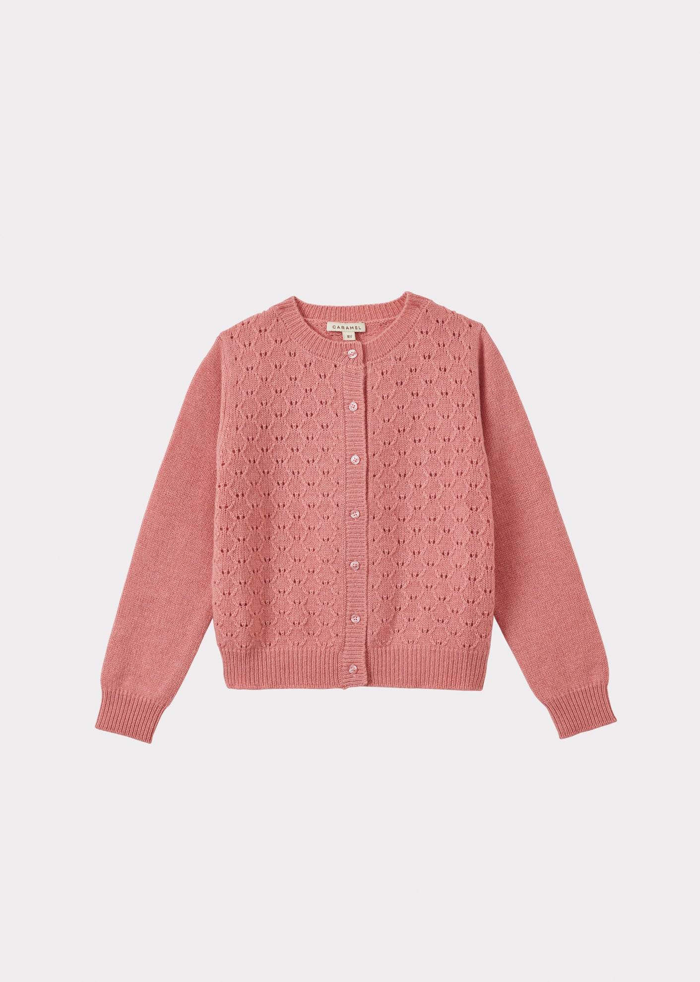 TOPO CHILDREN'S CASHMERE CARDIGAN - PINK