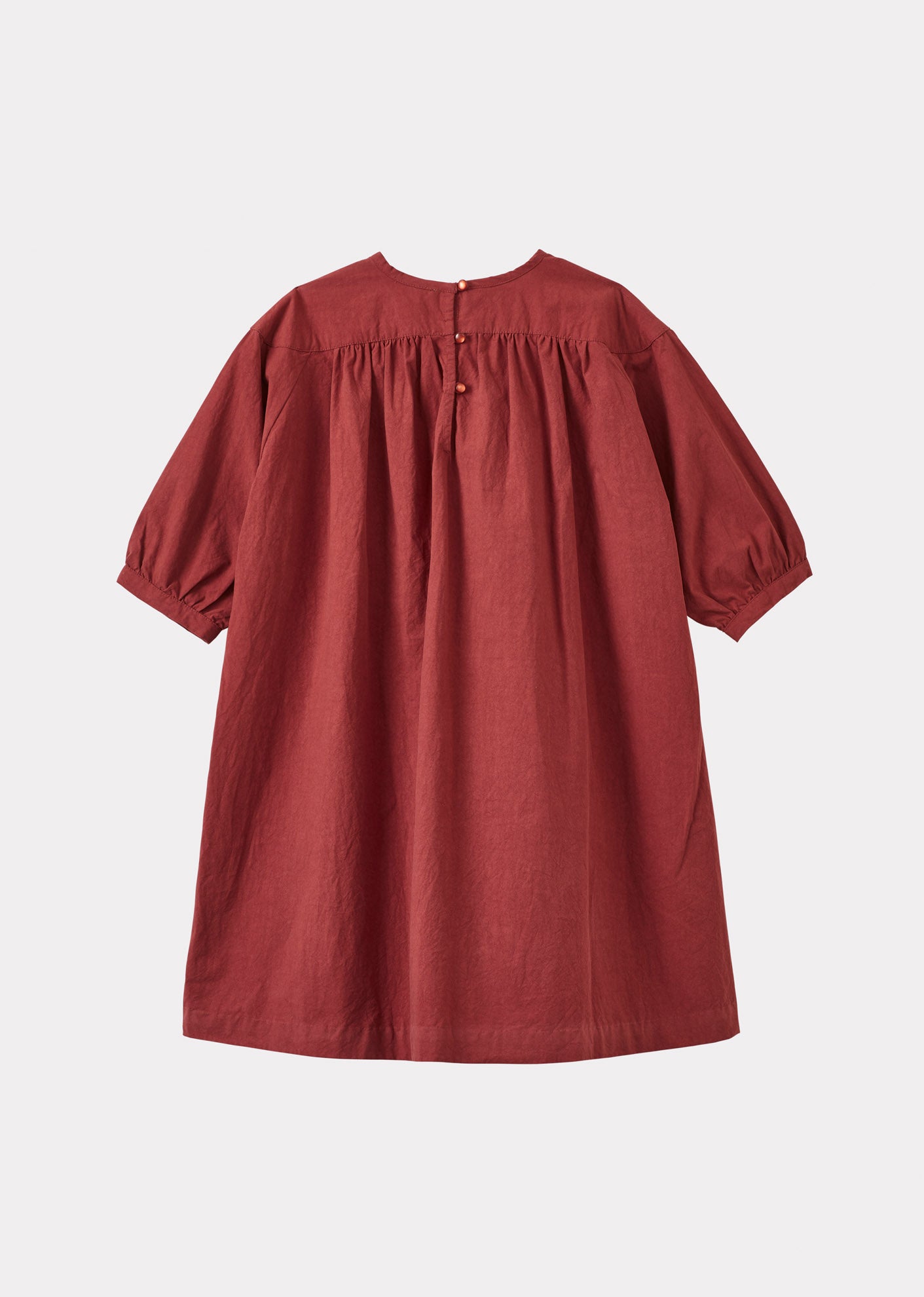 TAYLAN GIRL'S COTTON DRESS - BERRY
