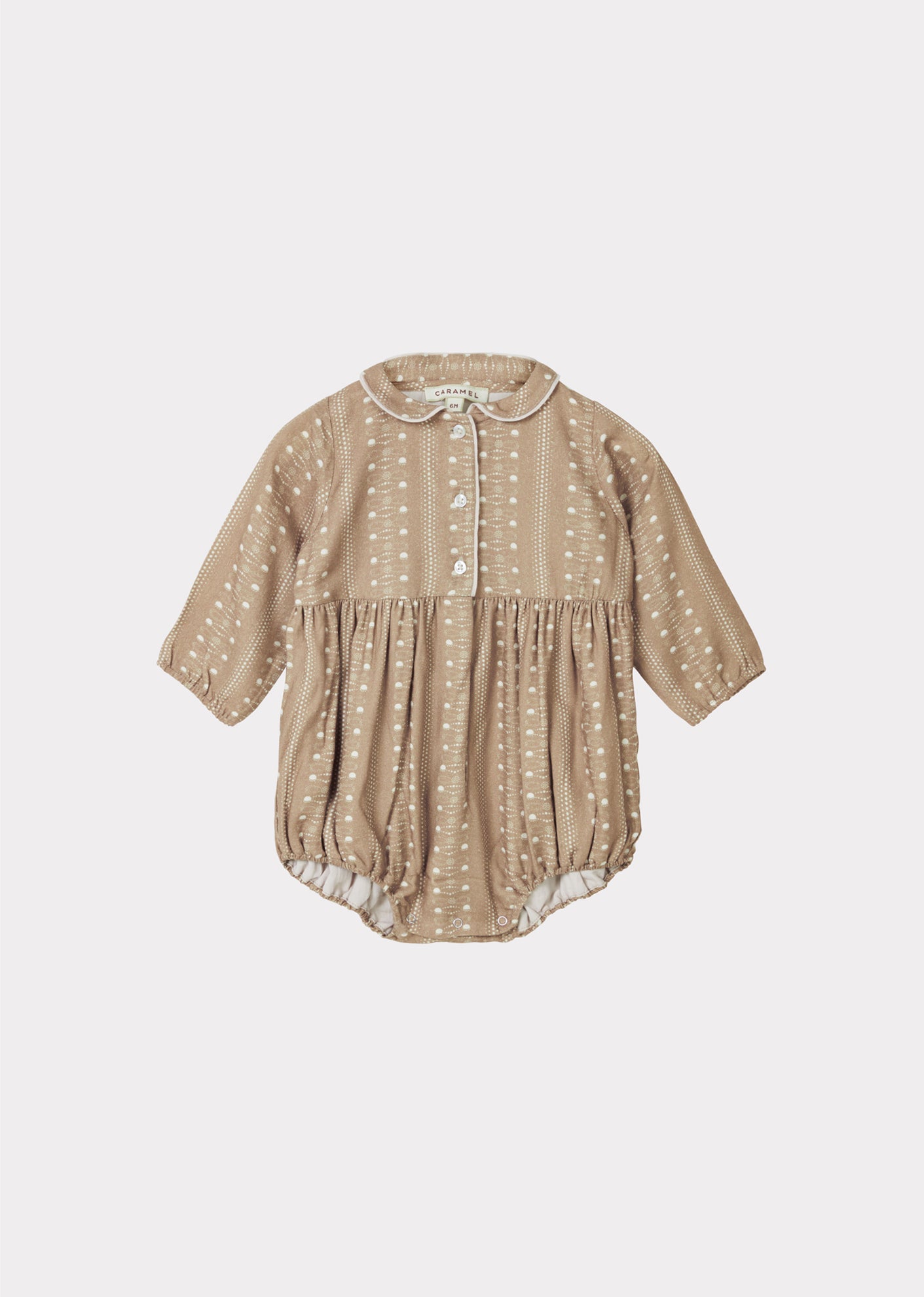 WRYNECK ROMPER - CHESTNUT DOTTY PRINT