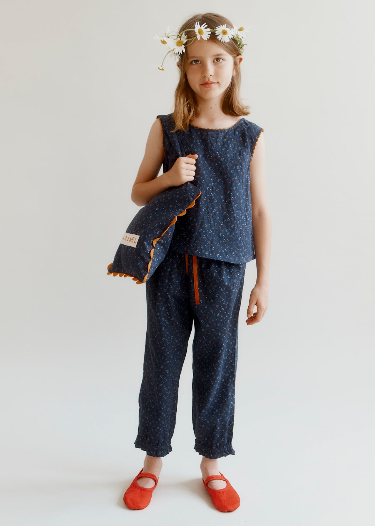 WOODPIGEON CHILDREN'S COTTON TROUSERS - PIXEL PRINT