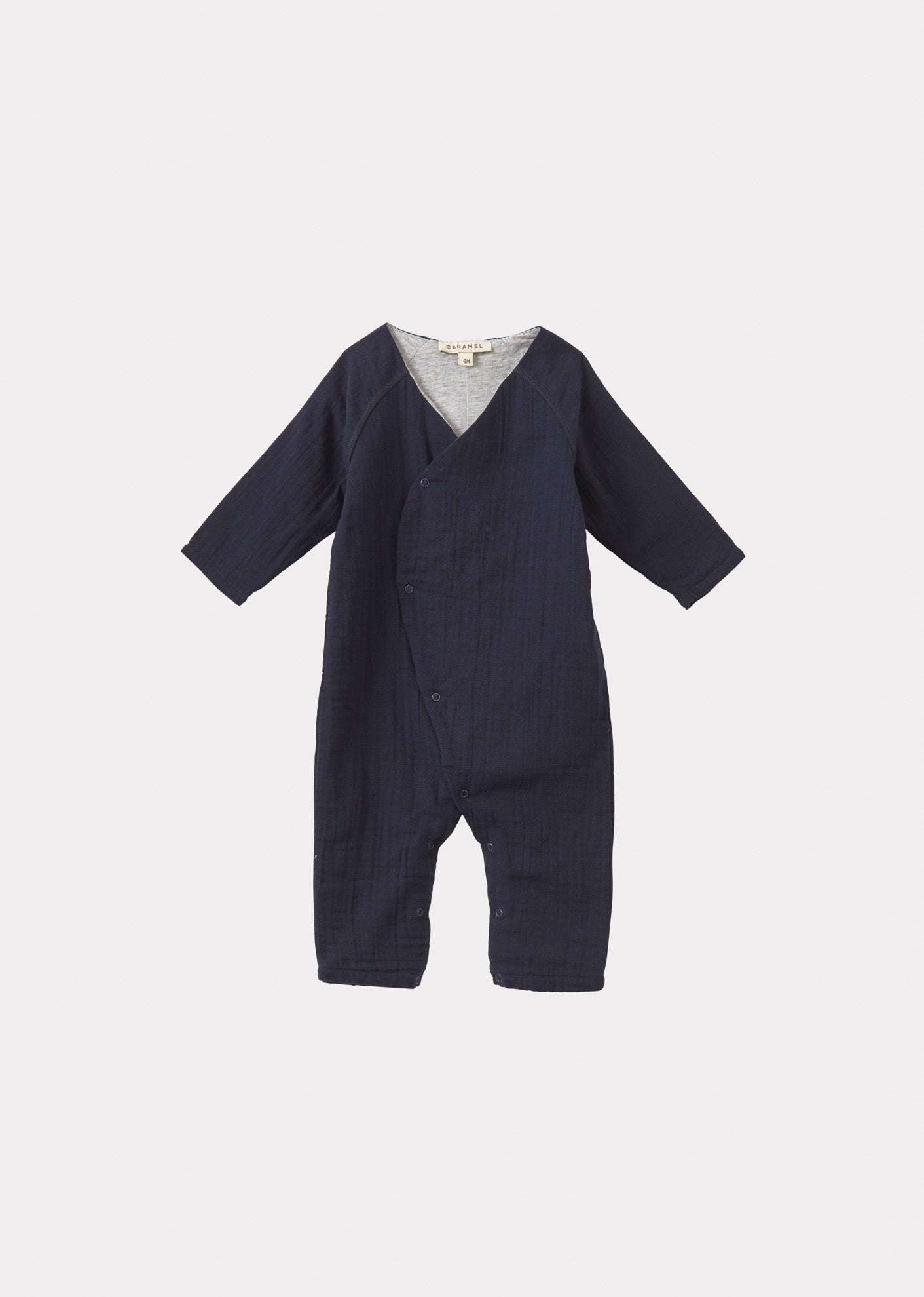 ZUCCHINI BABY COTTON ROMPER - NAVY