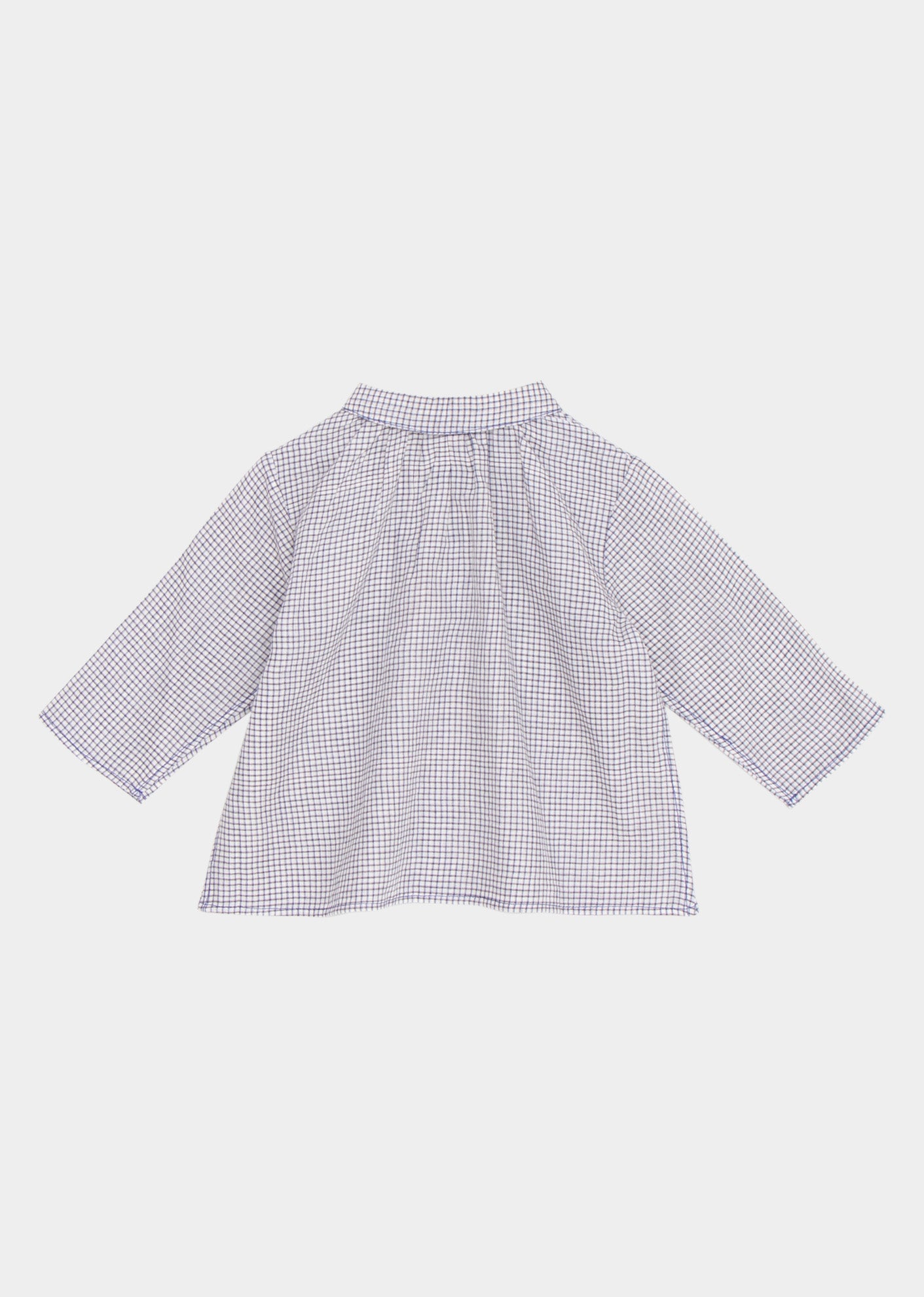 ALOE BABY SHIRT - CHARCOAL MICROCHECK