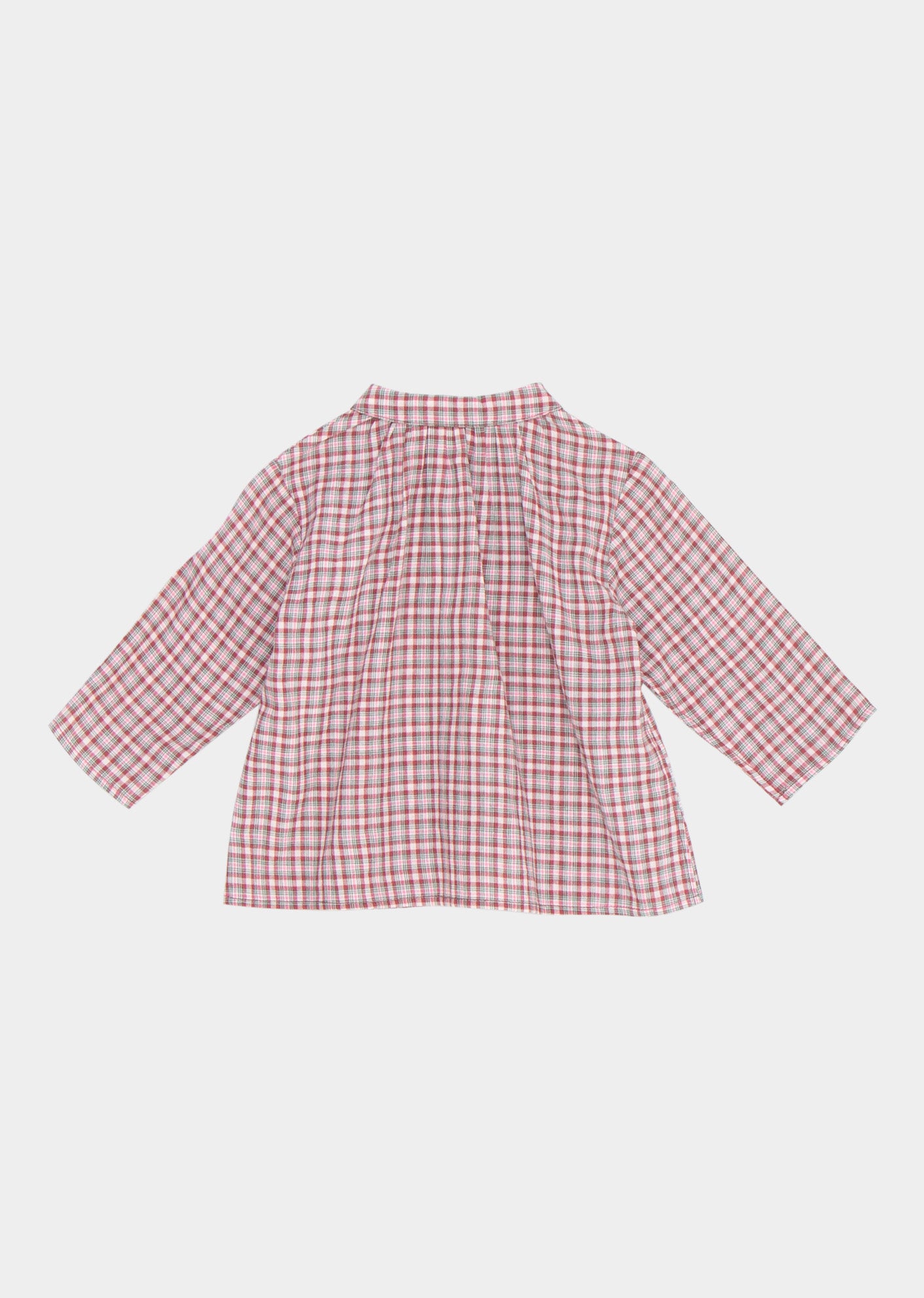 ALOE BABY SHIRT - BURGUNDY CHECK