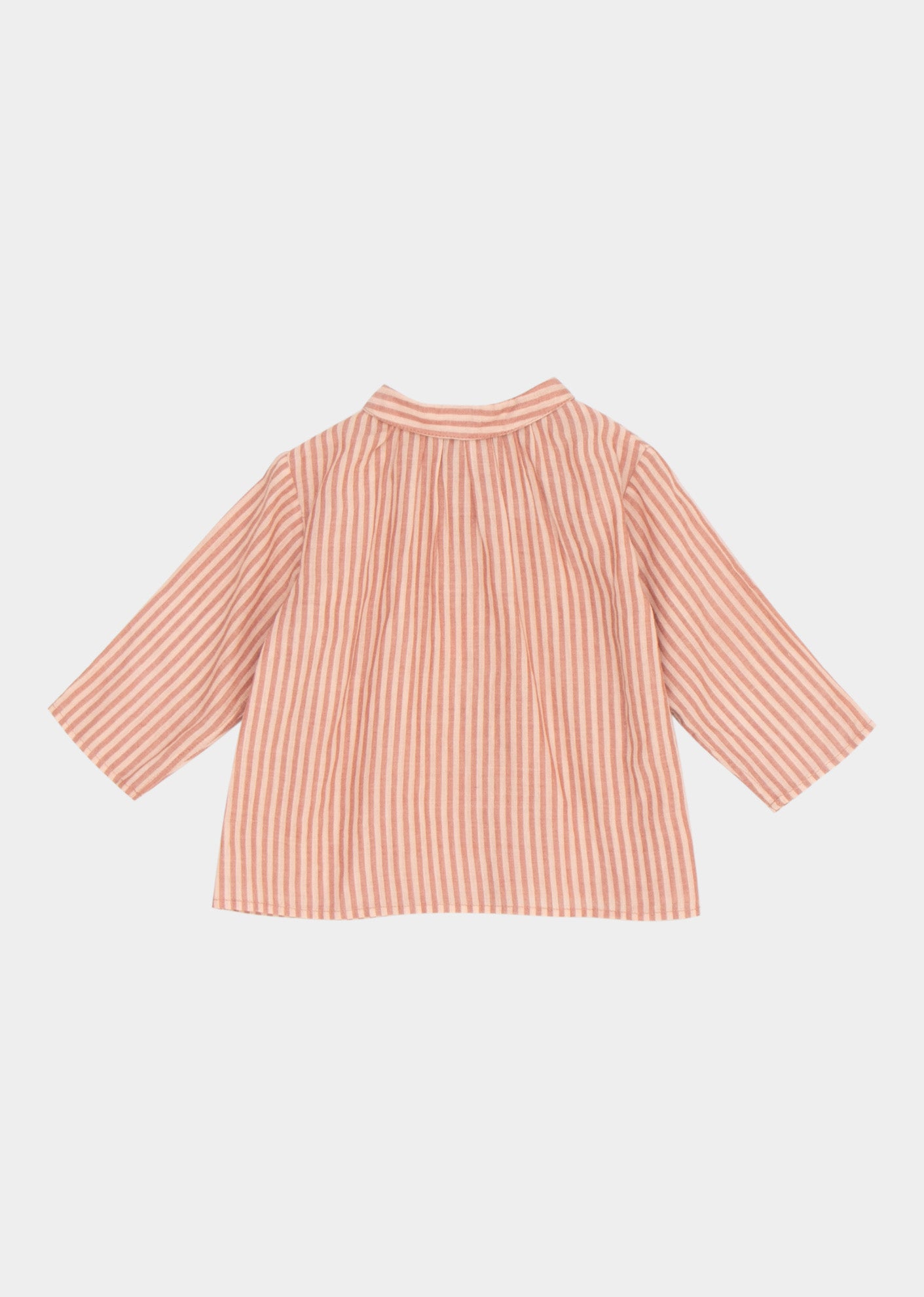 ALOE BABY SHIRT - DUSTY ROSE STRIPE