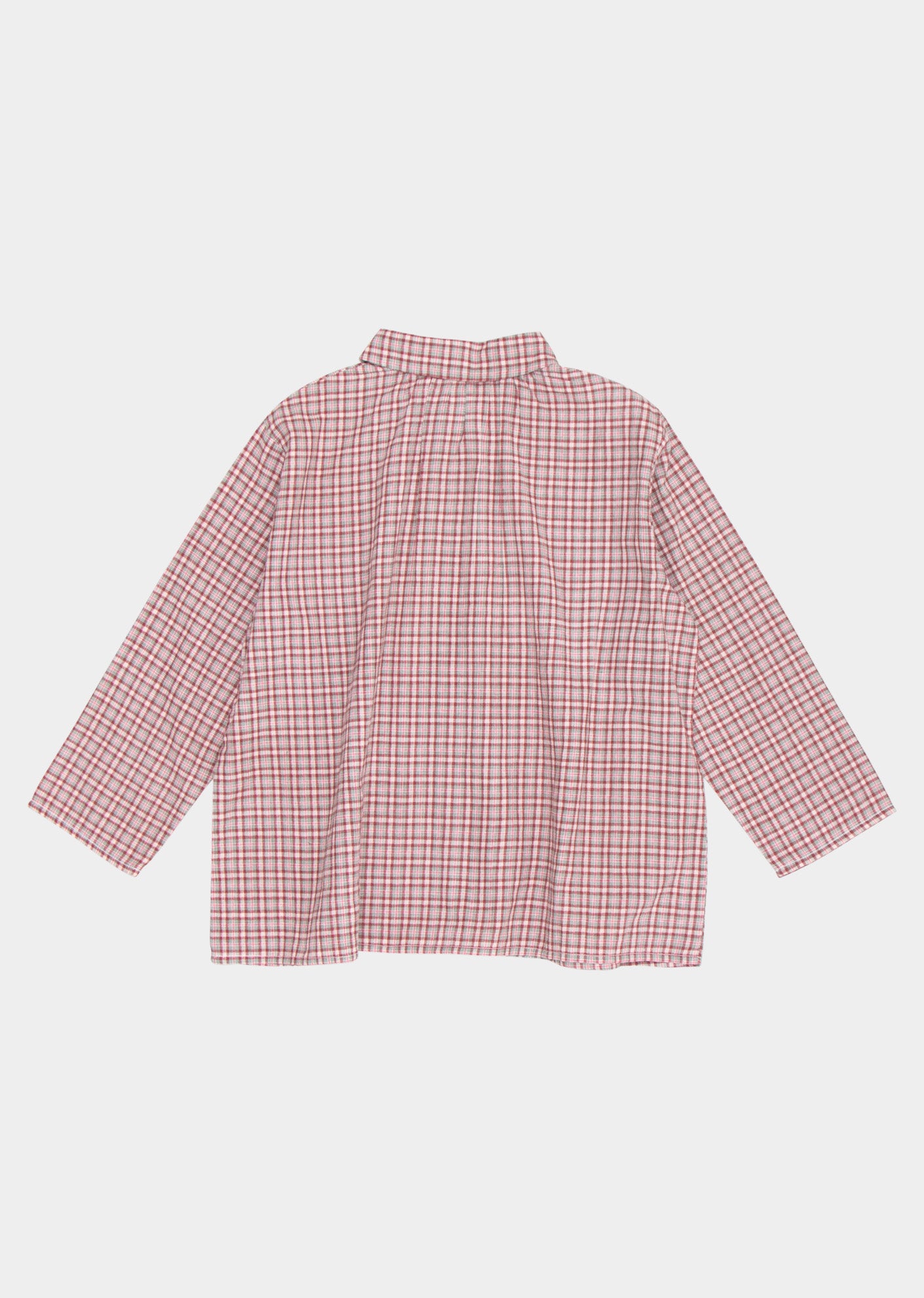 ALOE KIDS SHIRT - BURGUNDY CHECK