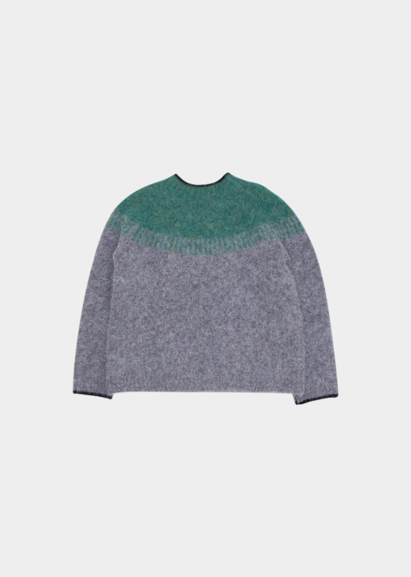 AVALA KIDS JUMPER - GREY MELANGE/FIR GREEN