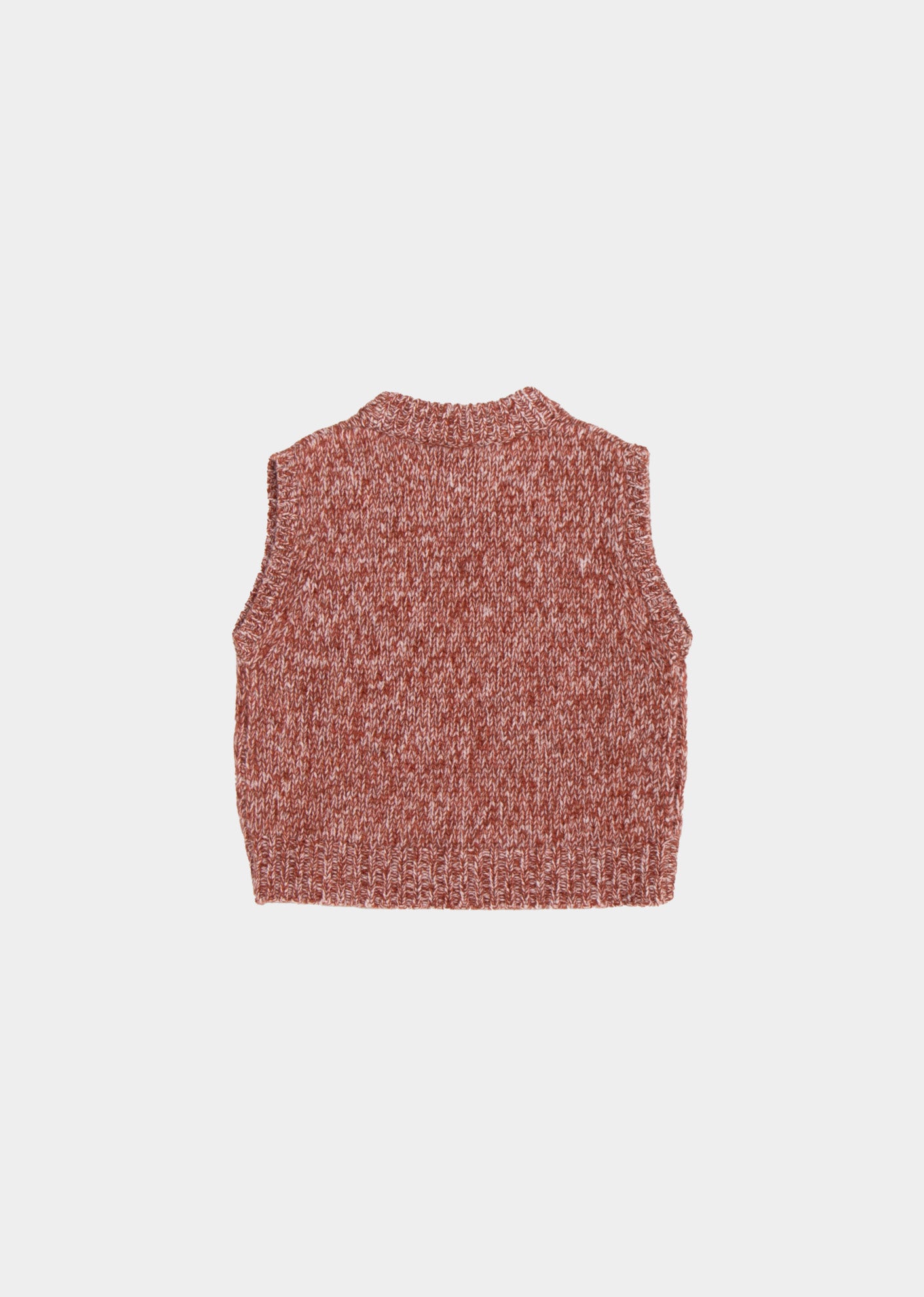 DELPHI KIDS VEST - RUST/ECRU