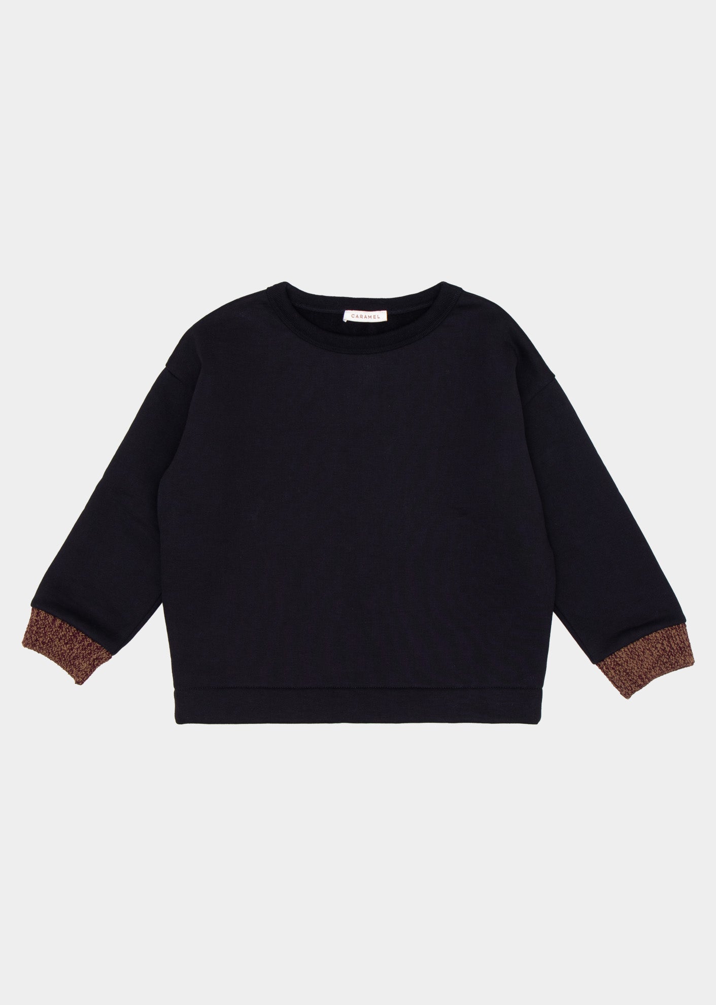 KOM KIDS JUMPER - BLACK/ORANGE/TAN