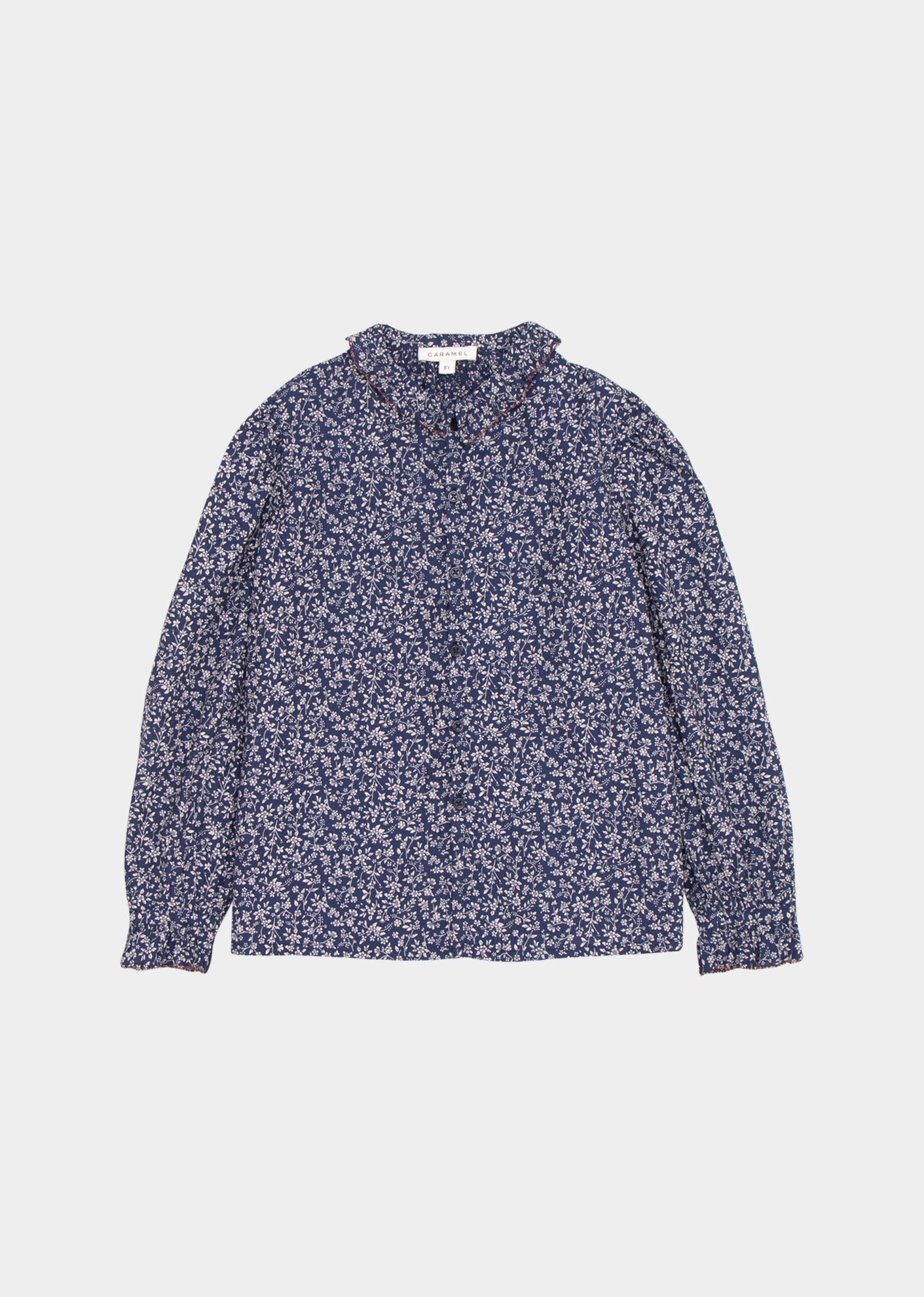MADISON GIRL BLOUSE - NAVY FLORAL