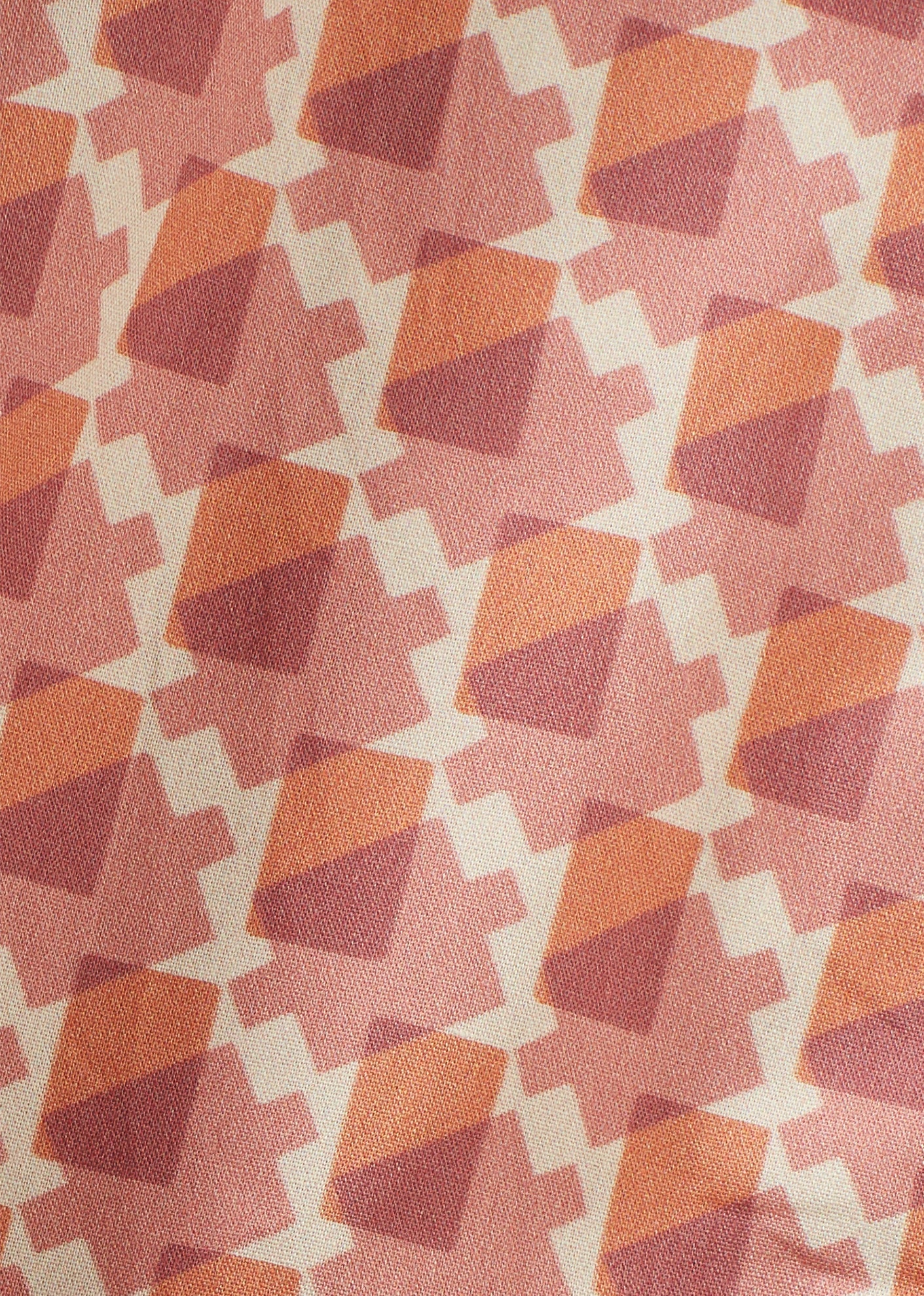 PEA GIRL'S TOP - MAUVE GEO PRINT