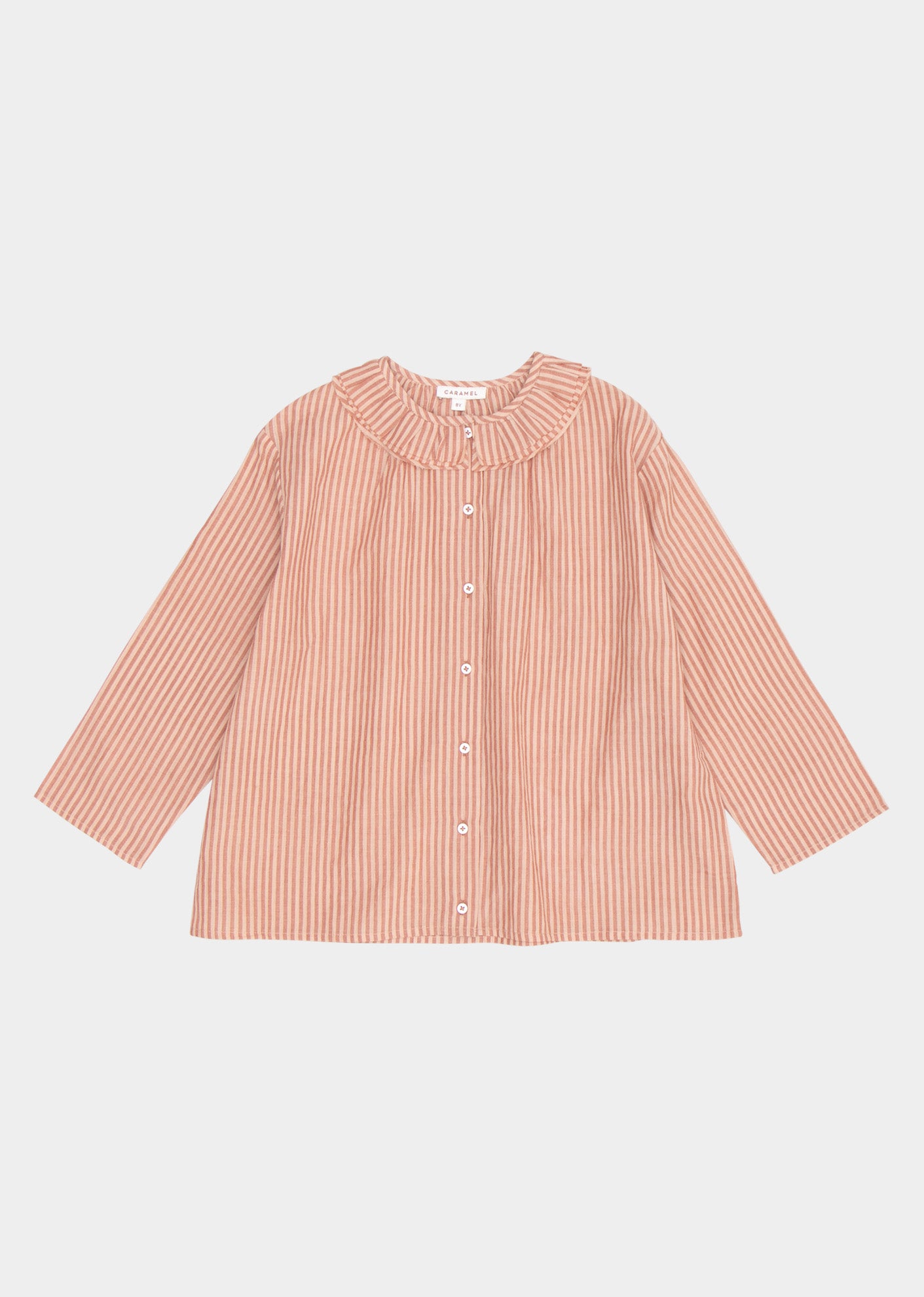 MOON KIDS SHIRT - DUSTY ROSE STRIPE
