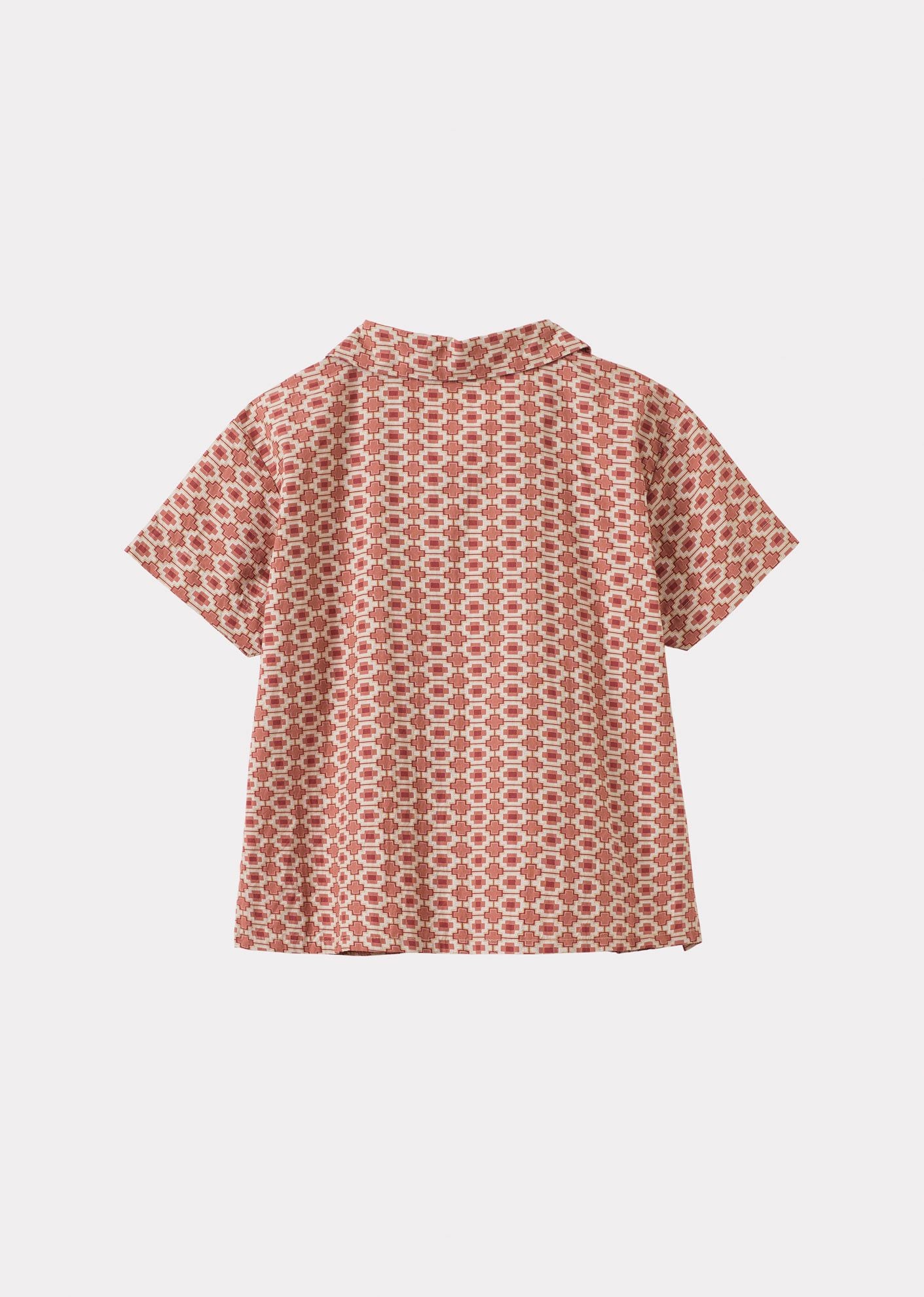 BAMBOO CHILDREN'S COTTON SHIRT - KALEIDOSCOPE PRINT