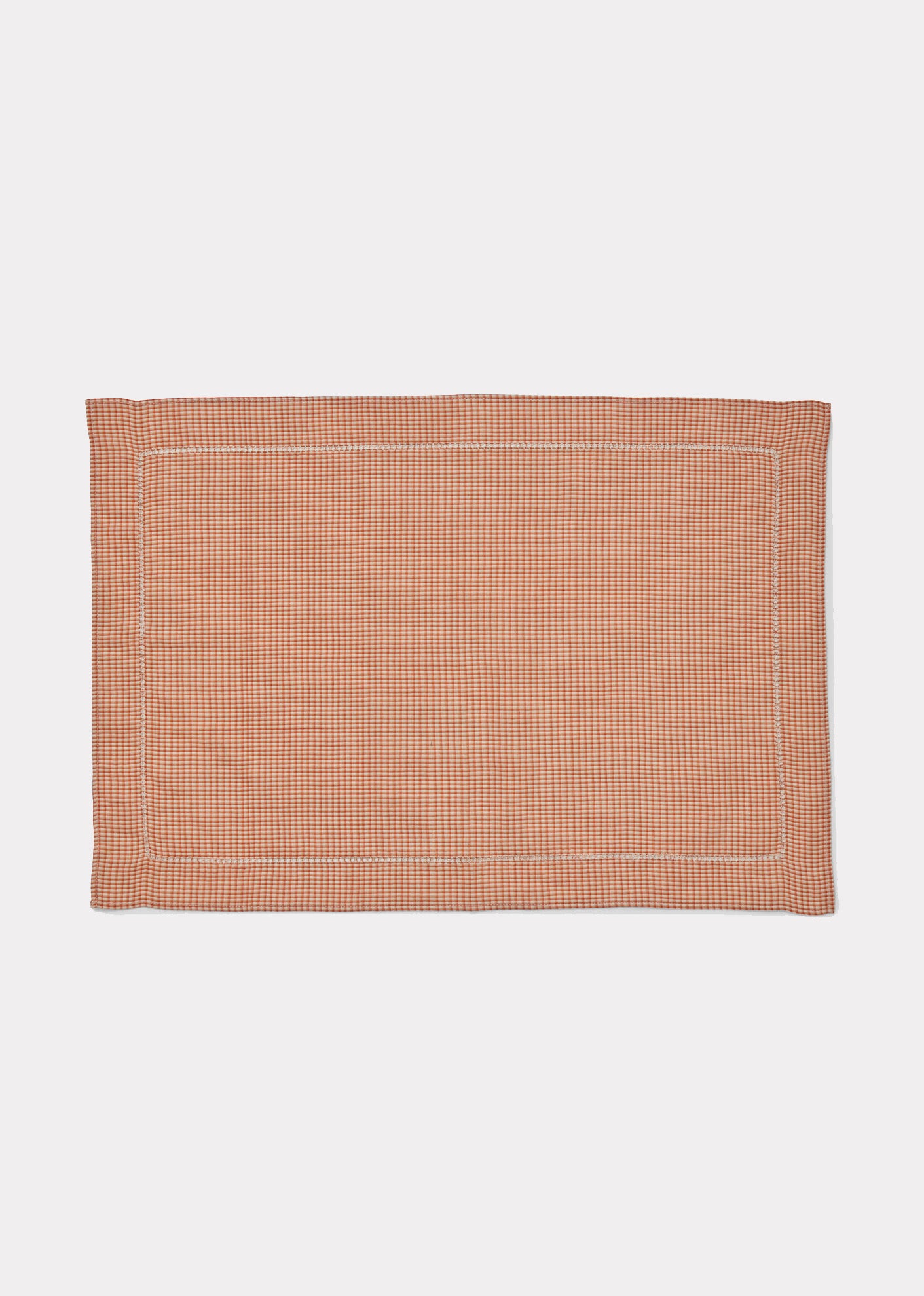 WOVEN PLACEMAT 46X31CM - ORANGE MICROCHECK