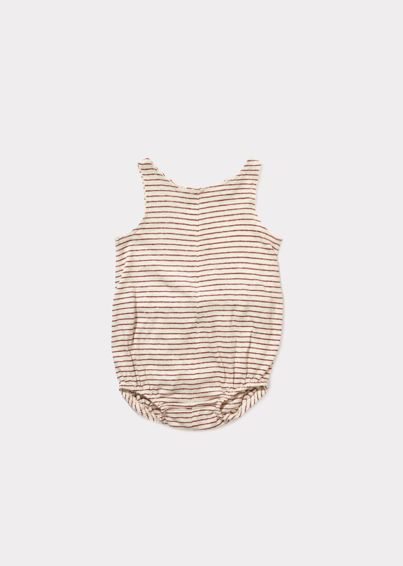 SPROUT BABY ROMPER - TERRACOTTA STRIPE