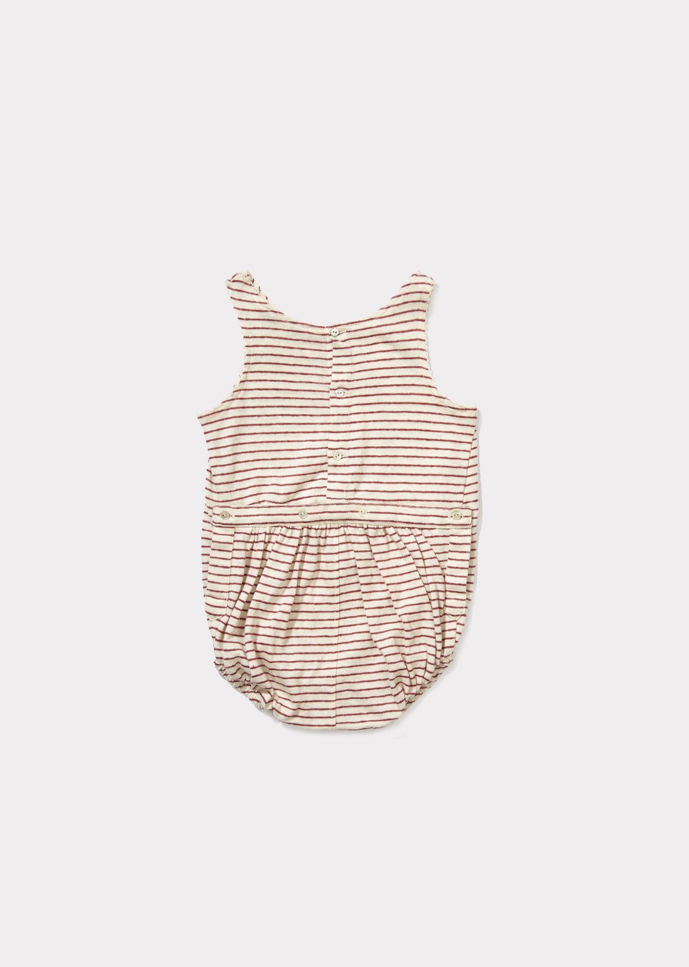 SPROUT BABY ROMPER - TERRACOTTA STRIPE