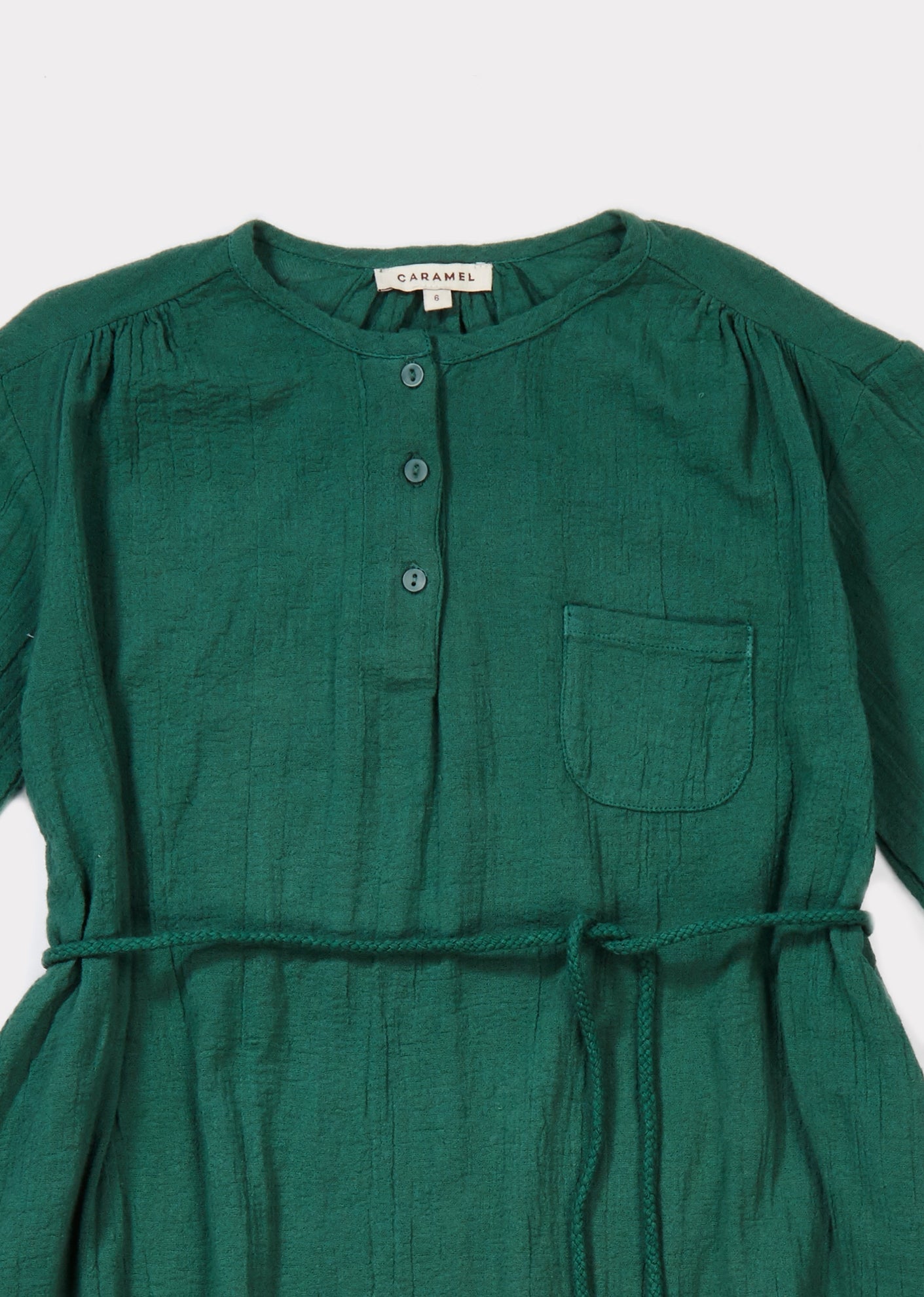 TANA DRESS - DARK GREEN