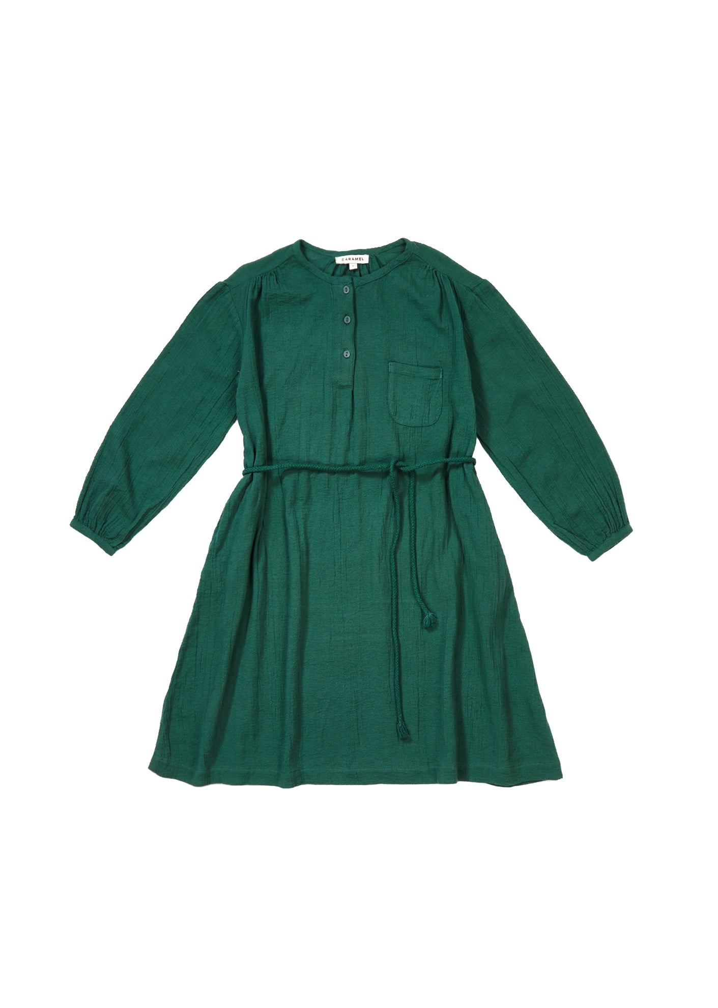 TANA DRESS - DARK GREEN