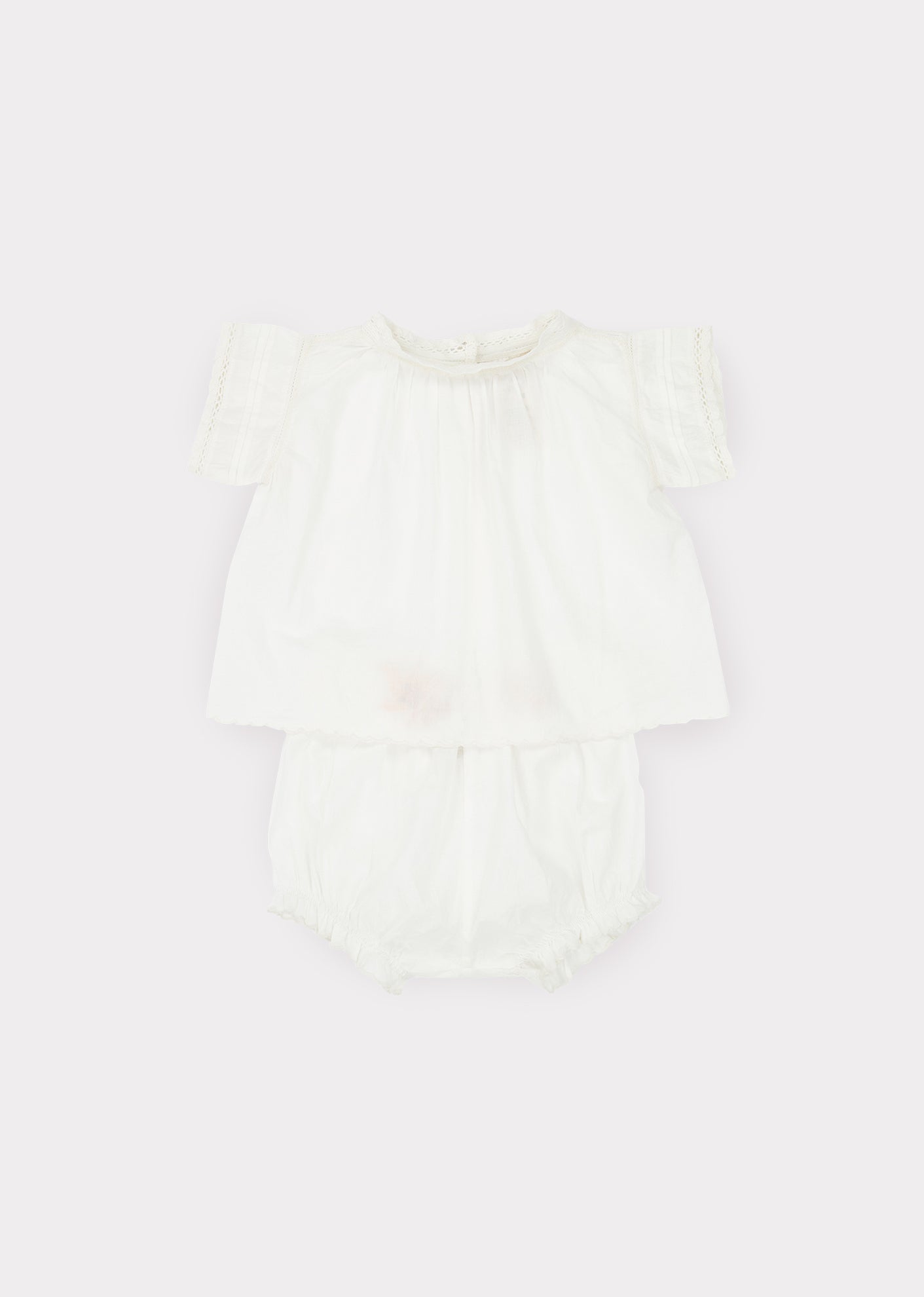 VICTORIAN BABY SET - OFF WHITE